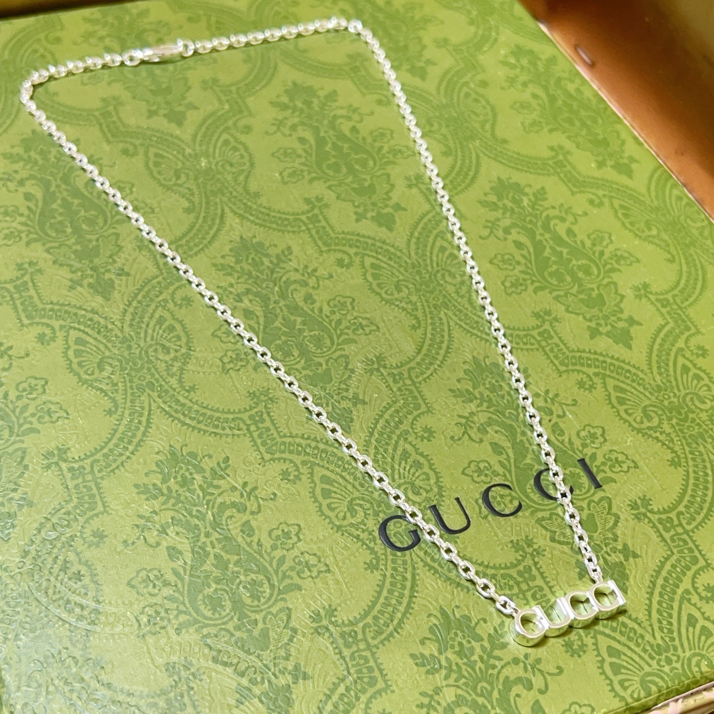 Gucci古驰Anger Forestシリーズ復古双Gデザインネックレス