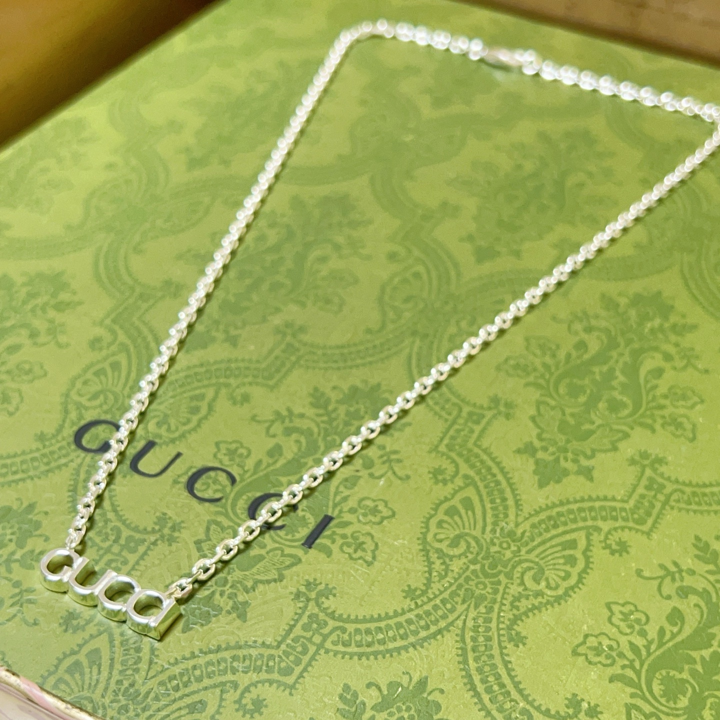 Gucci古驰Anger Forestシリーズ復古双Gデザインネックレス