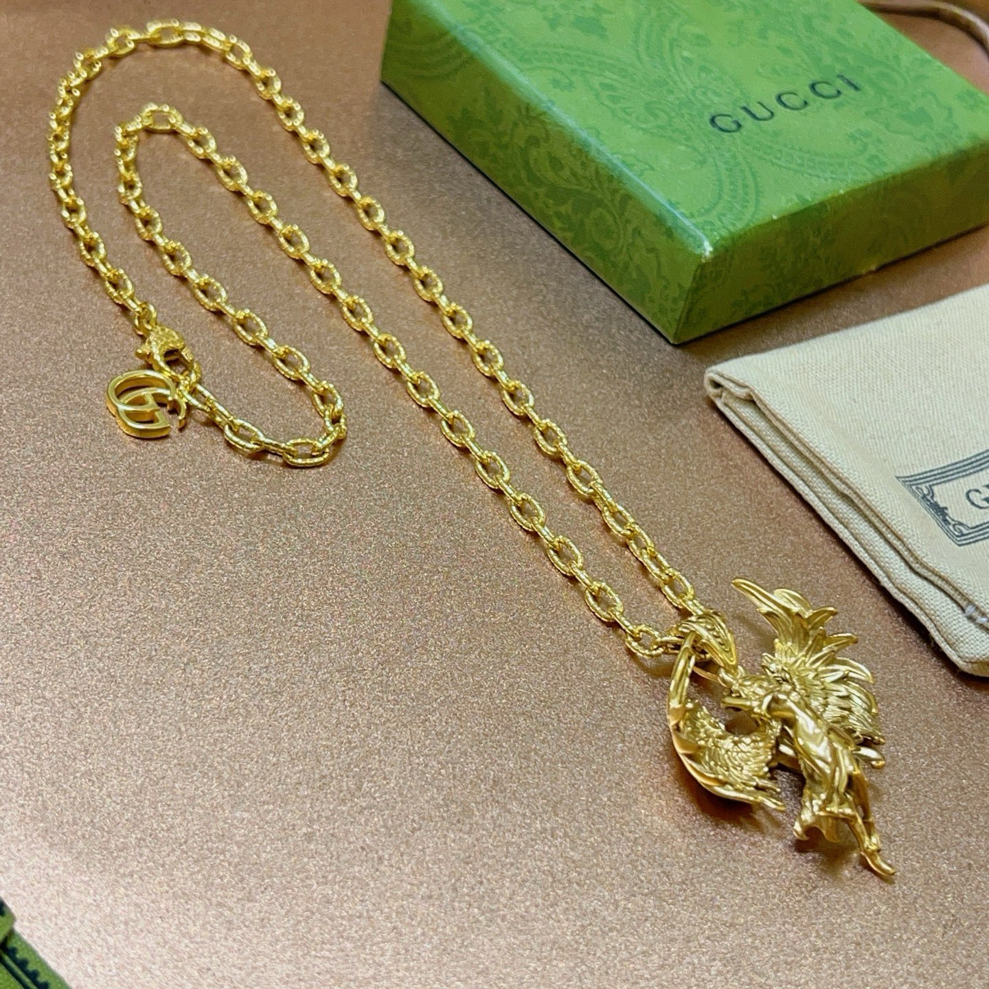 Gucci 不爆不发 抖音带货 首选 𝐆𝐮𝐜𝐜𝐢古驰项链最新款链条档次更高 Anger Forest系列双g古驰女神新品艺术风格 项链