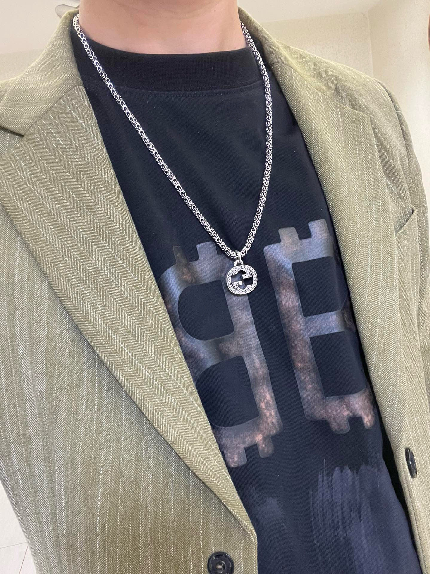 Gucci 𝐆𝐮𝐜𝐜𝐢古驰项链最新款链条档次更高