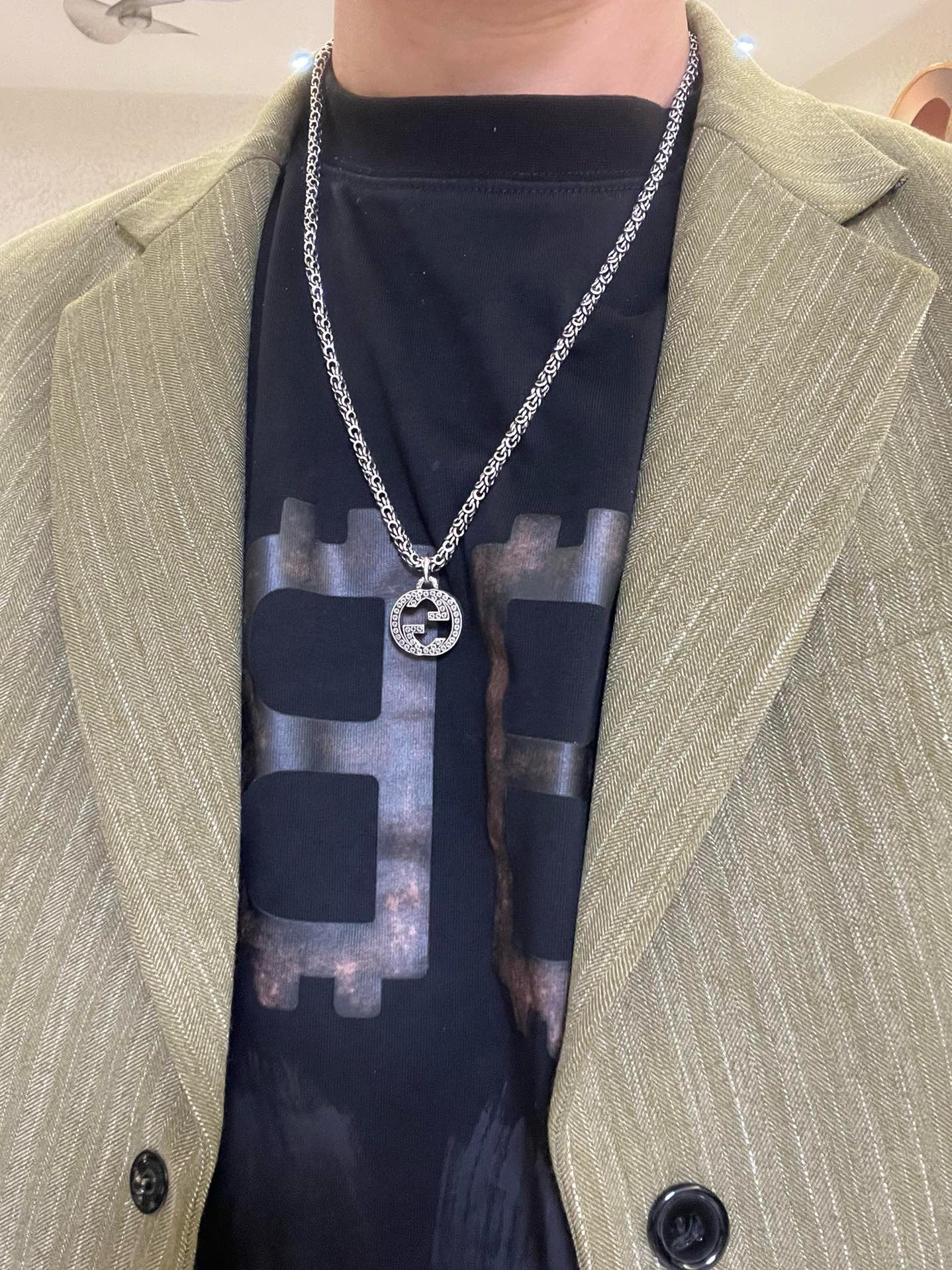 Gucci 𝐆𝐮𝐜𝐜𝐢古驰项链最新款链条档次更高