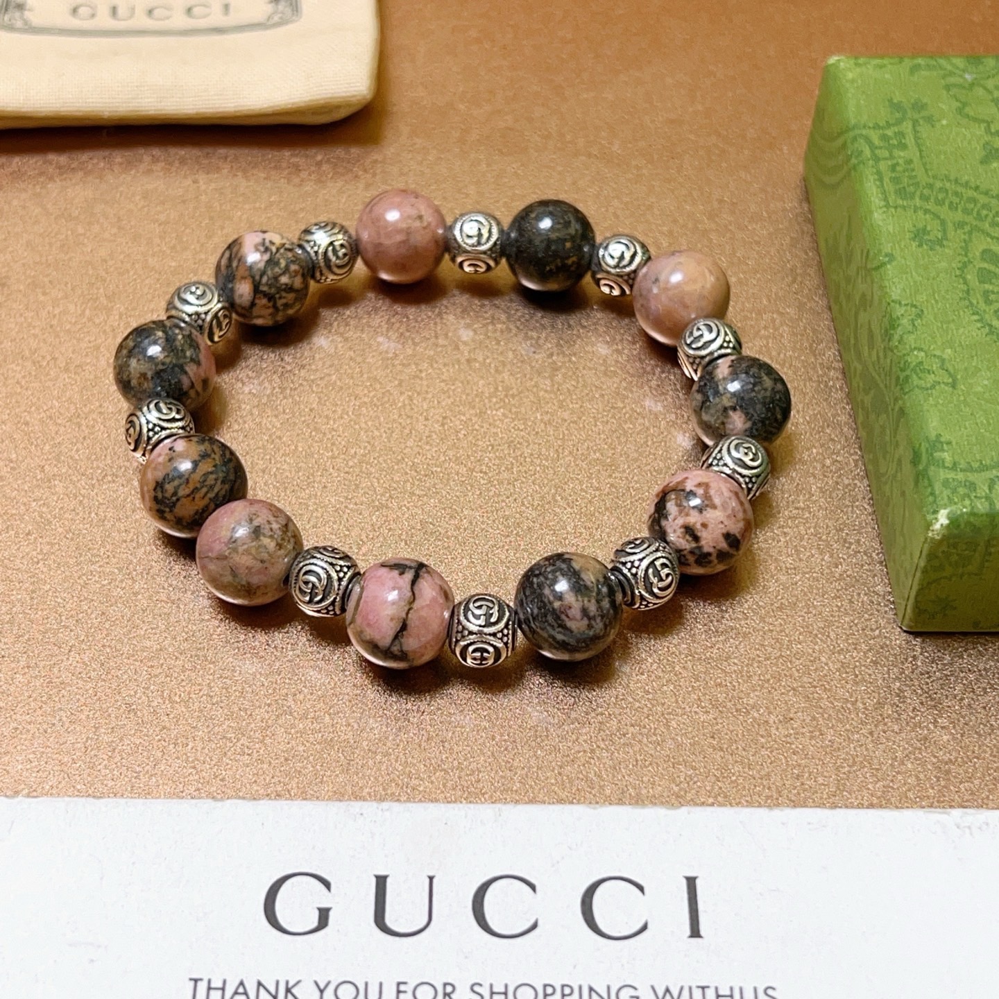 NO:589835,Batch New Product Launch Gucci Bracelet Natural Stone Counter Seiko Version Gucci Bracelet Onyx Thai Silver Style Gucci Bracelet Celebrity Same Style for Men and Women Retro Old Style Original Reproduction Purely Handmade ~ Genuine Open Mold Trendy Fashion Must-Have Can Be Weared by Men and Women Same Style for Couples Rock Punk Thai Silver Style Retro Elements Trendy and Versatile I Like to Place an Order Remarks Size 16cm to 24cm, Boutique Jewelry, Gucci, Bracelet19860909批 新品发布会古驰手链天然石专柜精工版本古驰手链 玛瑙泰银风格古驰手链 明星同款男女款 复古做旧风 原版复刻 纯手工打造 ～正品开模潮流时尚必备 男女均可佩戴 情侣款同款 摇滚朋克泰银风格 复古元素 潮流百搭 超级喜欢下单备注尺寸 16厘米到24厘米,饰品精品,gucci,bracelet,Jewelry