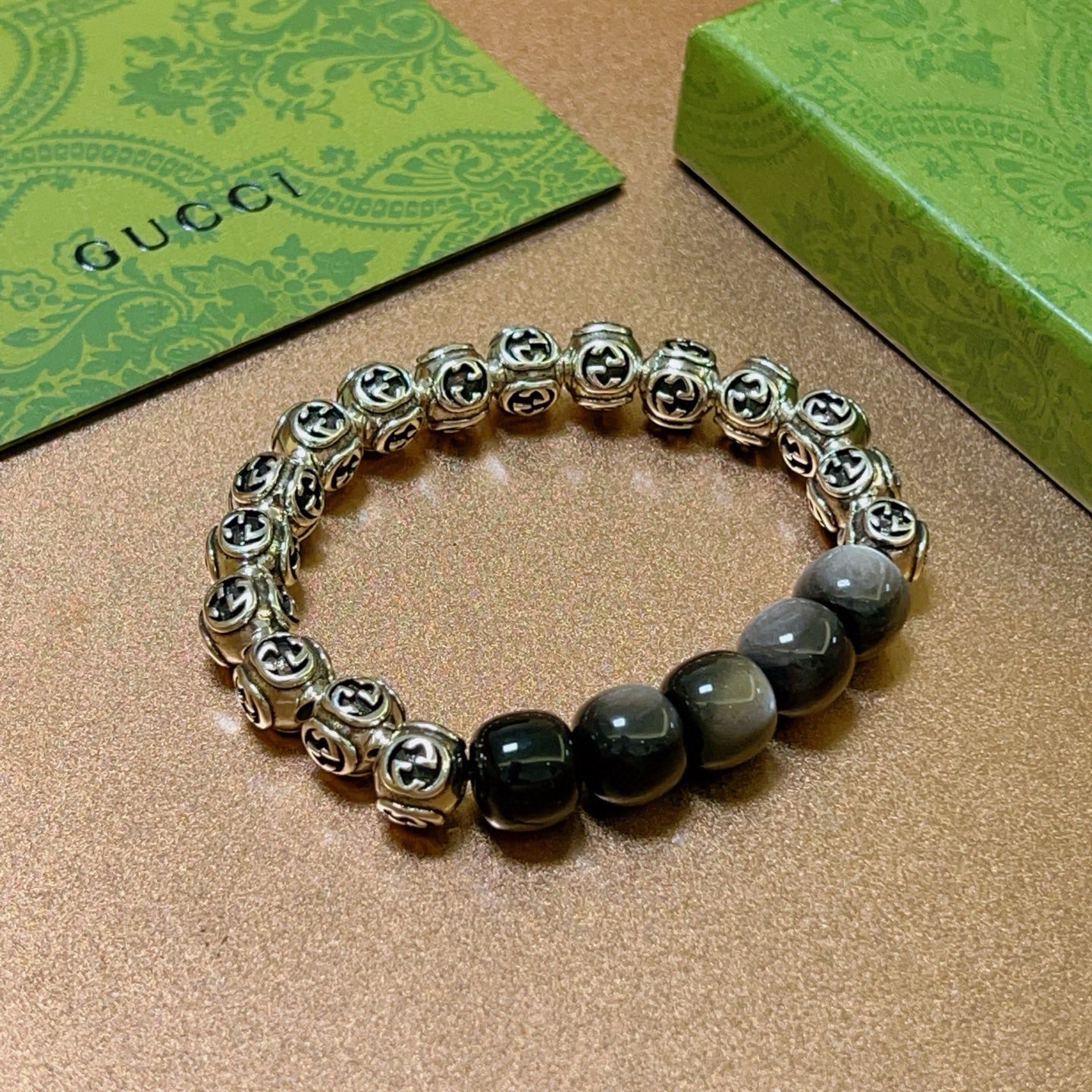 NO:603958,Batch New Product Launch Gucci Bracelet Natural Stone Counter Seiko Version Natural Silver Obsidian Gucci Bracelet Silver Obsidian Thai Silver Style Gucci Bracelet Star Same Style for Men and Women Retro Old Style Original Reproduction Purely Handmade ~ Genuine Open Mold Trendy Fashion Must-Have Can Be Weared by Men and Women Same Style for Couples Rock Punk Thai Silver Style Retro Elements Trendy and Versatile I Like to Remark the Size When Ordering  16cm to 24cm, fine jewelry, gucci, bracelet19860909批 新品发布会古驰手链天然石专柜精工版本天然银曜石古驰手链 银曜石泰银风格古驰手链 明星同款男女款 复古做旧风 原版复刻 纯手工打造 ～正品开模潮流时尚必备 男女均可佩戴 情侣款同款 摇滚朋克泰银风格 复古元素 潮流百搭 超级喜欢下单备注尺寸 16厘米到24厘米,饰品精品,gucci,bracelet,Jewelry