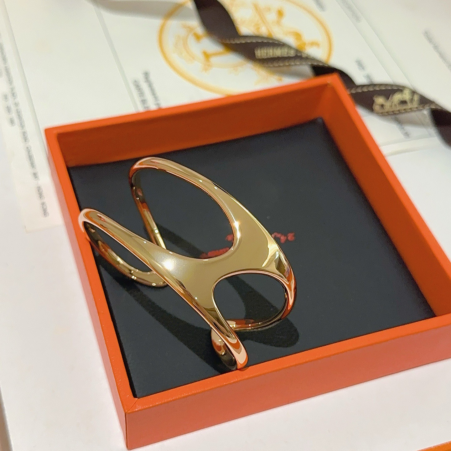Hermes Chaine d Ancre Punk bracelet 18k rose gold 17cm