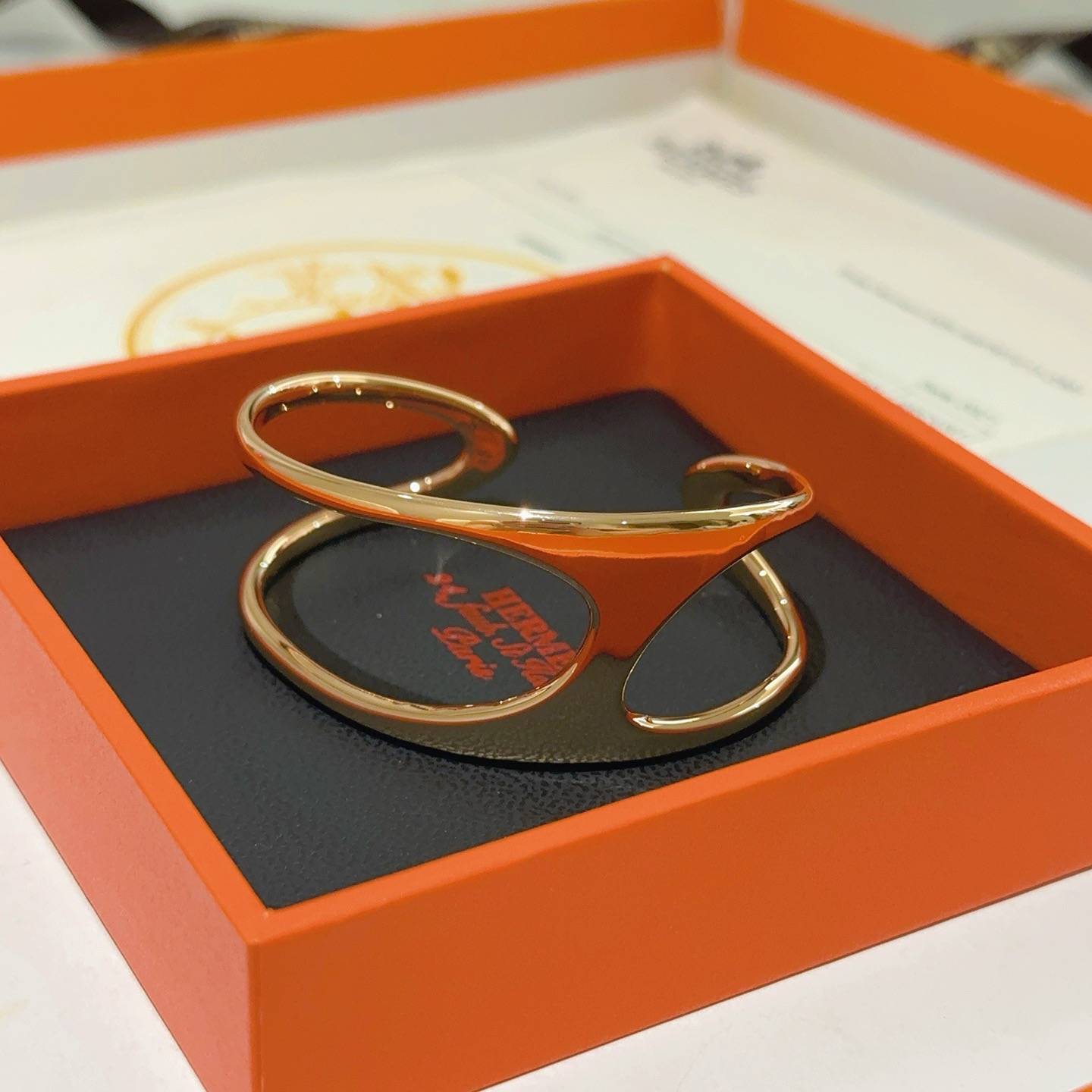 Hermes Chaine d Ancre Punk bracelet 18k rose gold 17cm