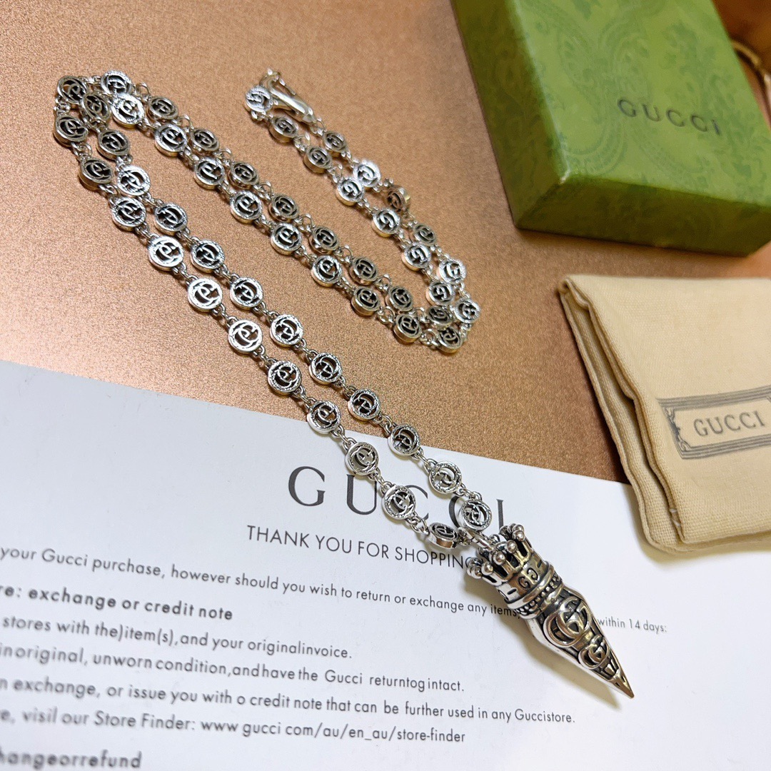 Gucci 新品发布 不爆不发 抖音带货 首选 𝐆𝐮𝐜𝐜𝐢古驰项链最新款链条档次更高 Anger Forest系列设计理念 项链