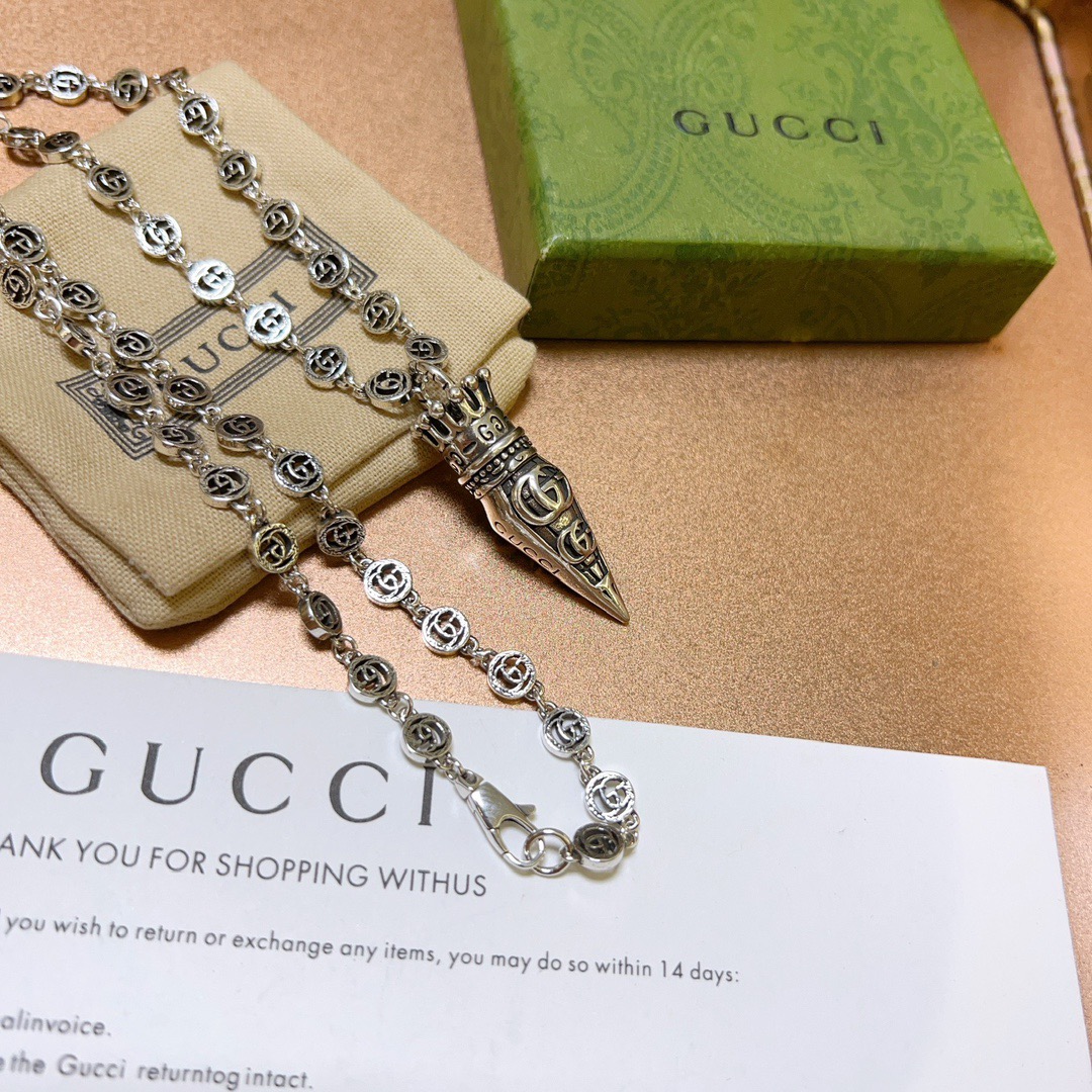 Gucci 新品发布 不爆不发 抖音带货 首选 𝐆𝐮𝐜𝐜𝐢古驰项链最新款链条档次更高 Anger Forest系列设计理念 项链