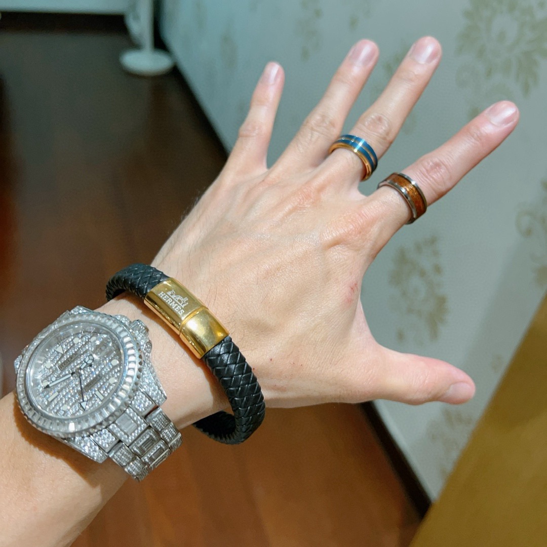 Hermès 新款Hermes爱马仕手链编织手绳加厚版 铂金版