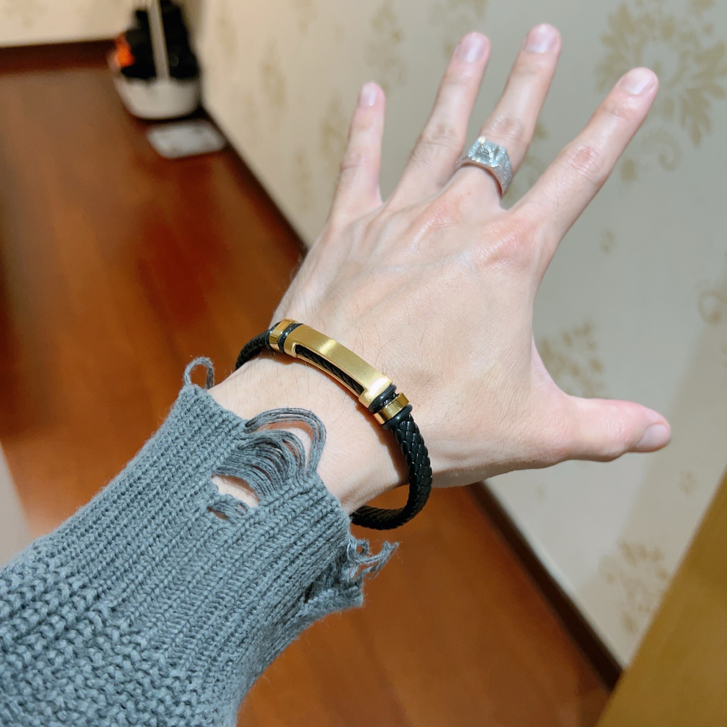 Hermès 新款Hermes爱马仕手链编织手绳加厚版 黄金版