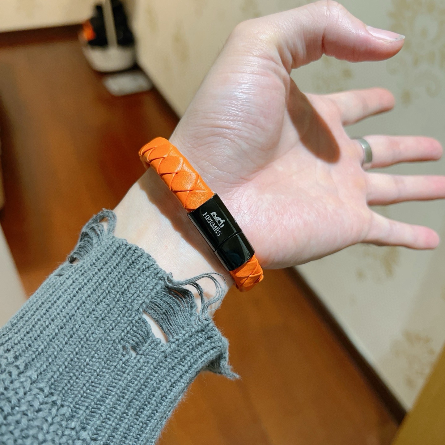 Hermès 新款Hermes爱马仕手链编织手绳加厚版