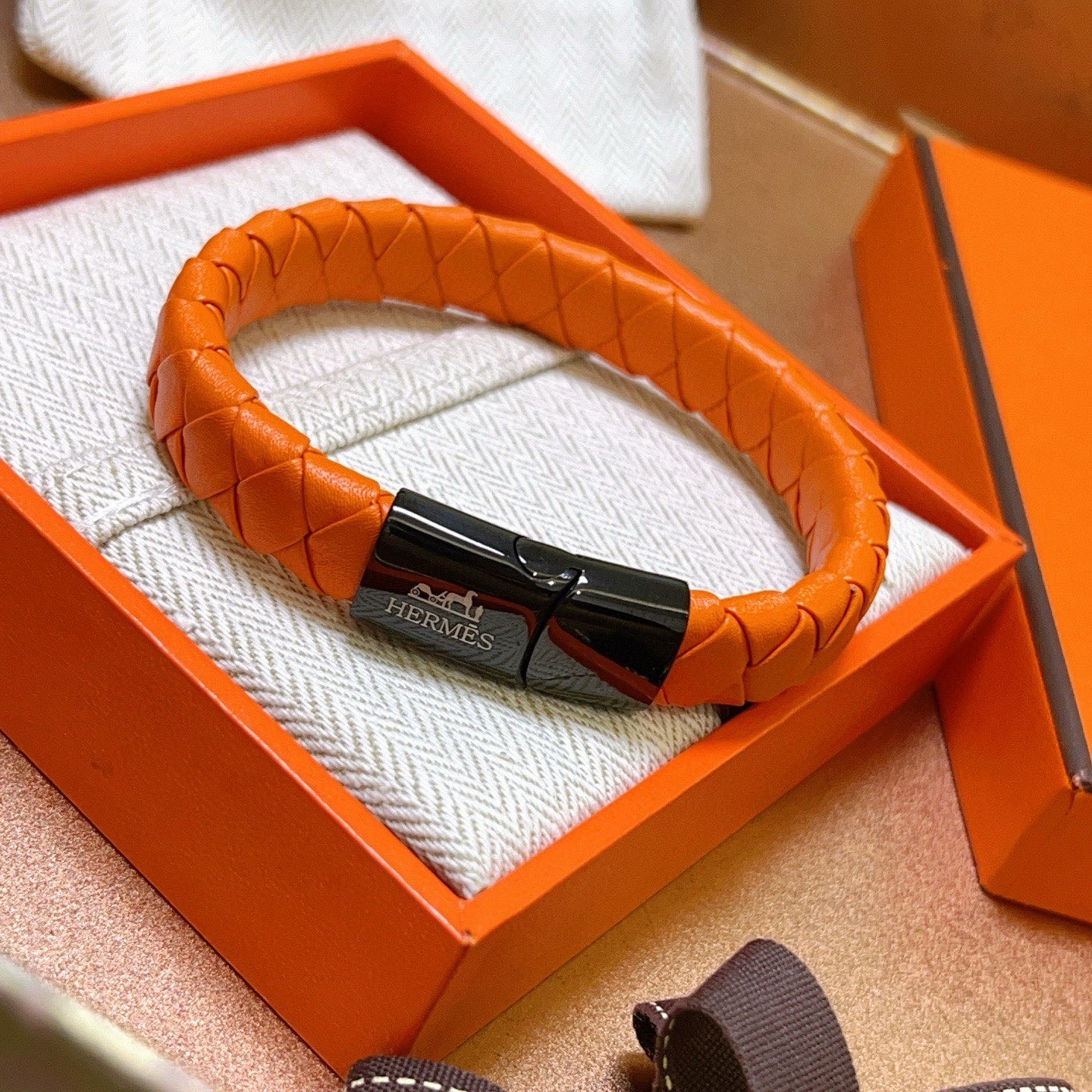 Hermès 新款Hermes爱马仕手链编织手绳加厚版