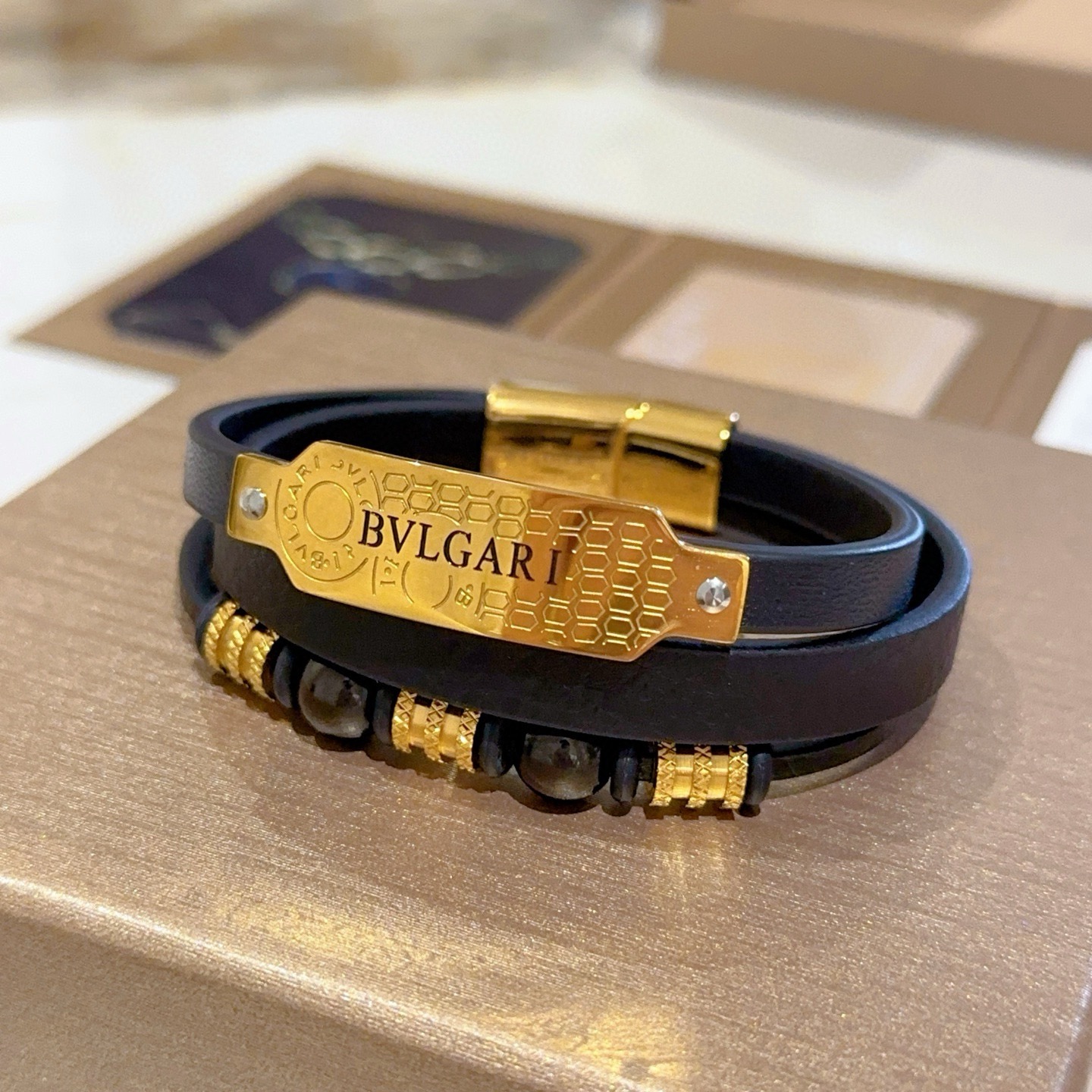Bvlgari 新款宝格丽BVLGARI手链手绳编织手绳加厚版 铂金版
