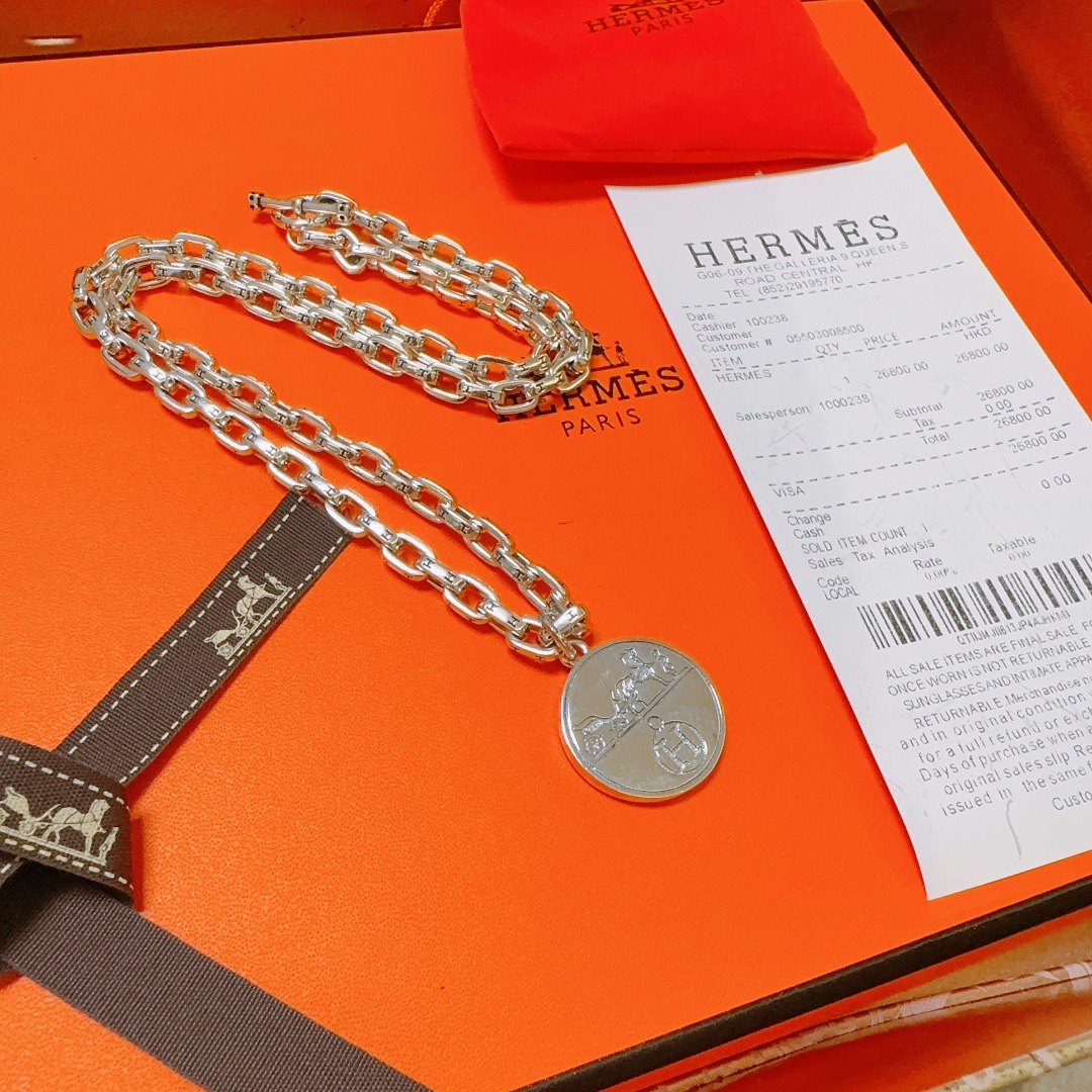 Hermès 真的会心动 HERMES 爱马仕项链 猪鼻子H项链系列首饰 进口材质定制