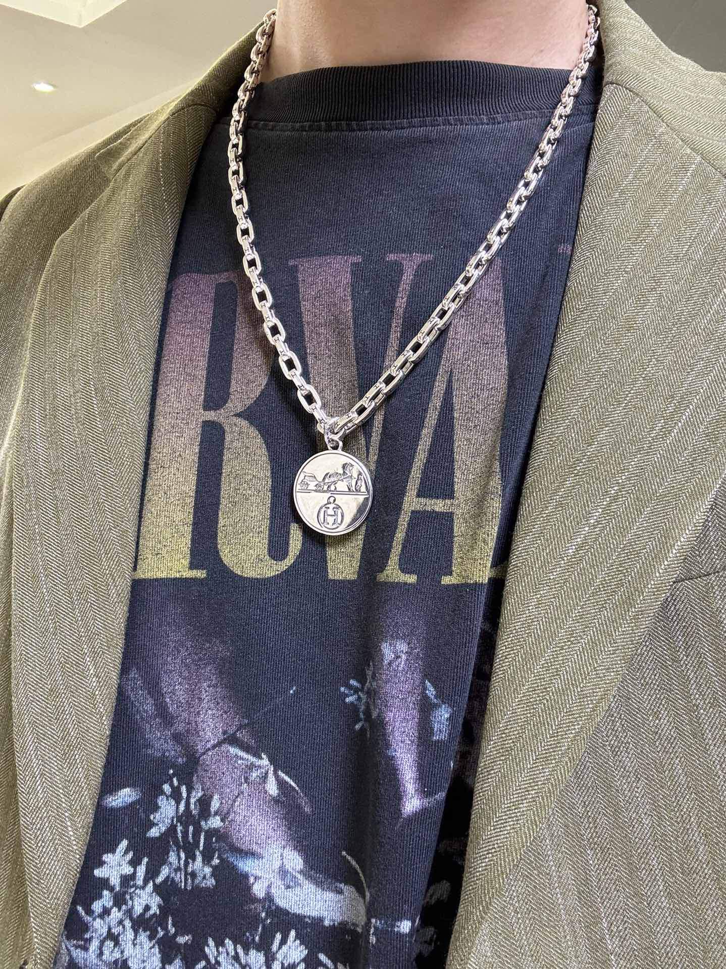 Hermès 真的会心动 HERMES 爱马仕项链 猪鼻子H项链系列首饰 进口材质定制