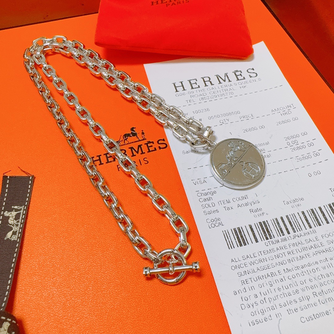 Hermès 真的会心动 HERMES 爱马仕项链 猪鼻子H项链系列首饰 进口材质定制