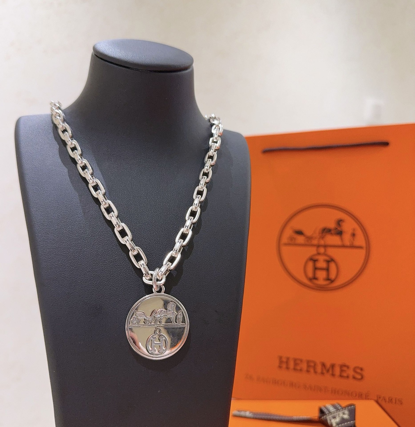 Hermès 真的会心动 HERMES 爱马仕项链 猪鼻子H项链系列首饰 进口材质定制
