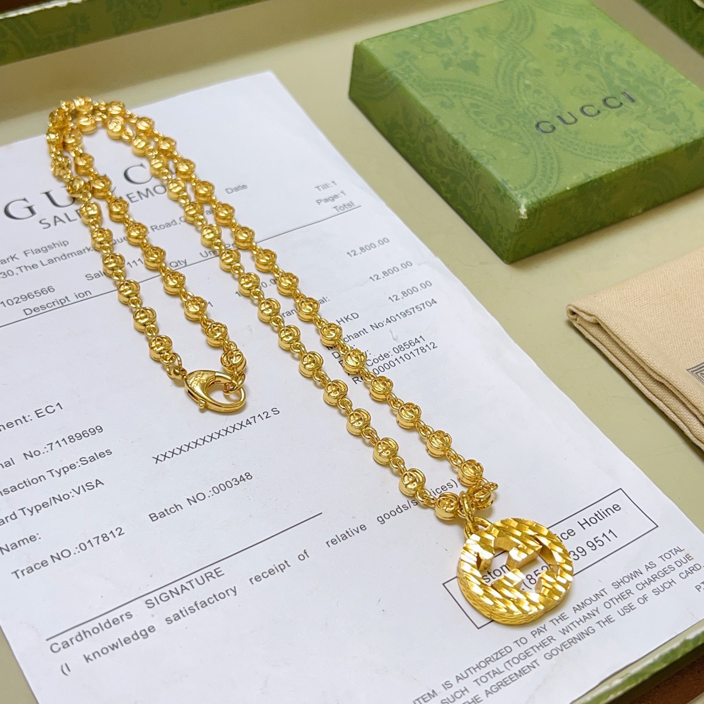 𝐆𝐮𝐜𝐜𝐢古驰项链最新款链条档次更高明星同款Anger Forest系列双G经典项链黄金系列项链 链长6