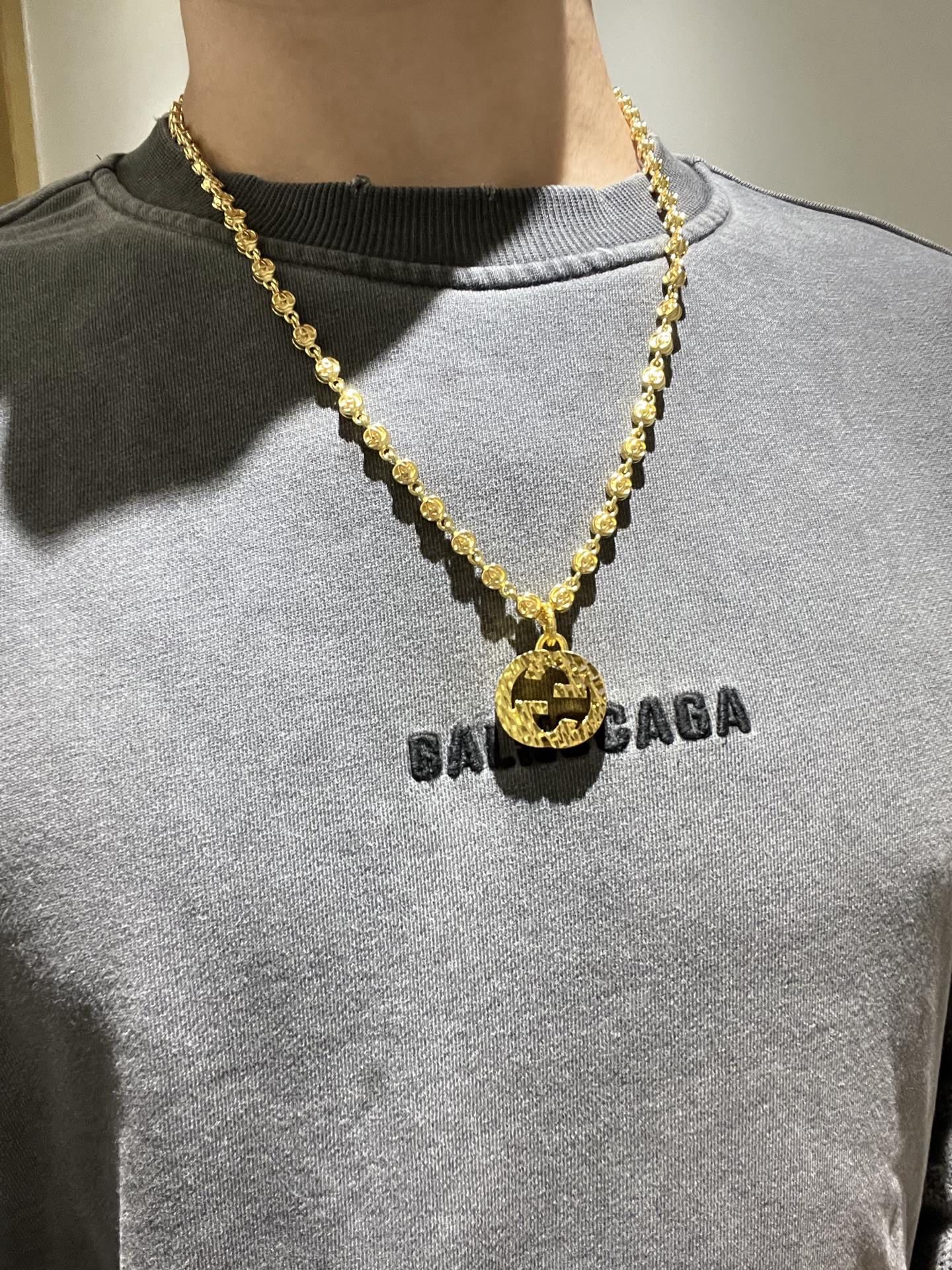 𝐆𝐮𝐜𝐜𝐢古驰项链最新款链条档次更高明星同款Anger Forest系列双G经典项链黄金系列项链 链长6