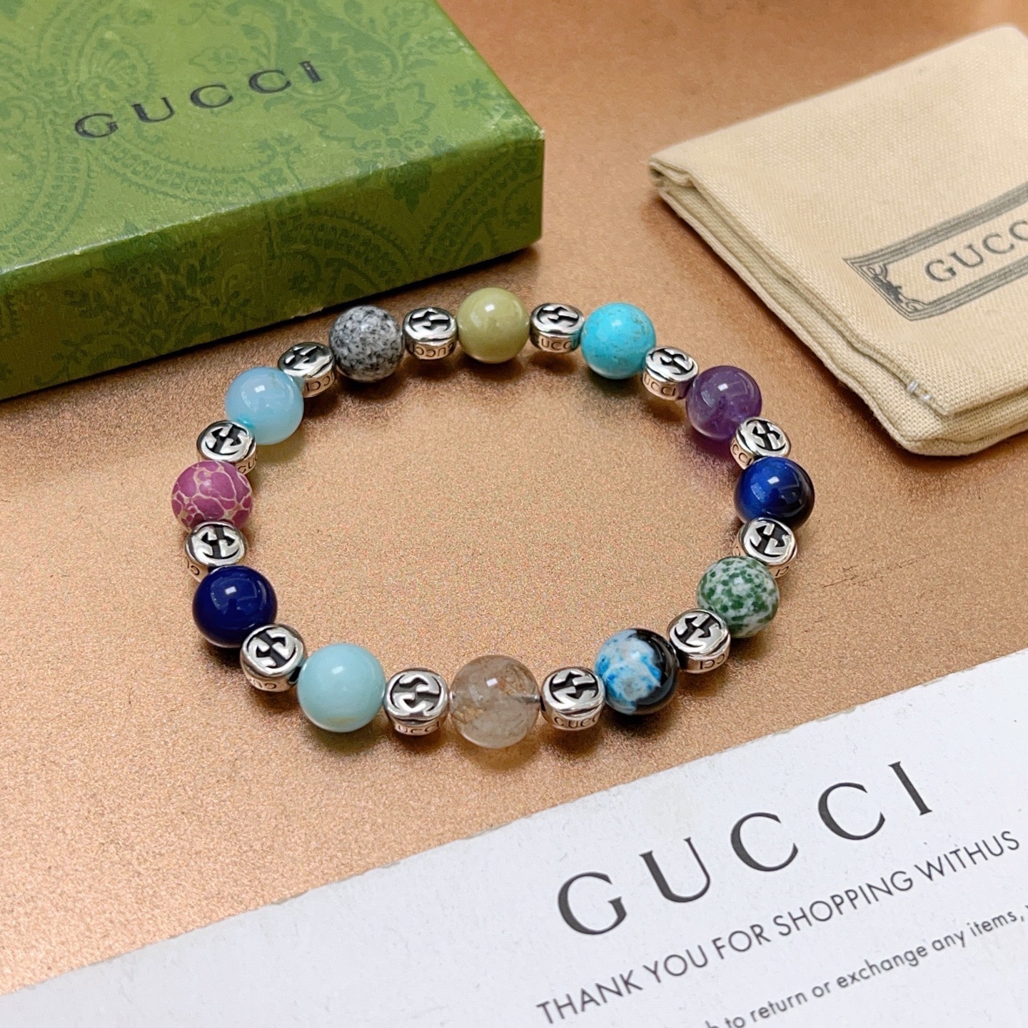 NO:664455,Batch New Product Launch Gucci Bracelet Natural Stone Counter Seiko Version Natural Gucci Bracelet Thai Silver Style Gucci Bracelet Celebrity Same Style for Men and Women Retro Old Style Original Reproduction Purely Handmade ~ Genuine Open Mold Trendy Fashion Must-Have Can Be Weared by Men and Women Same Style for Couples Rock Punk Thai Silver Style Retro Elements Trendy and Versatile I Like to Place an Order Remarks Size 16cm to 24cm, Boutique Jewelry, Gucci, Bracelet19860909批 新品发布会古驰手链天然石专柜精工版本天然古驰手链 泰银风格古驰手链 明星同款男女款 复古做旧风 原版复刻 纯手工打造 ～正品开模潮流时尚必备 男女均可佩戴 情侣款同款 摇滚朋克泰银风格 复古元素 潮流百搭 超级喜欢下单备注尺寸 16厘米到24厘米,饰品精品,gucci,bracelet,Jewelry