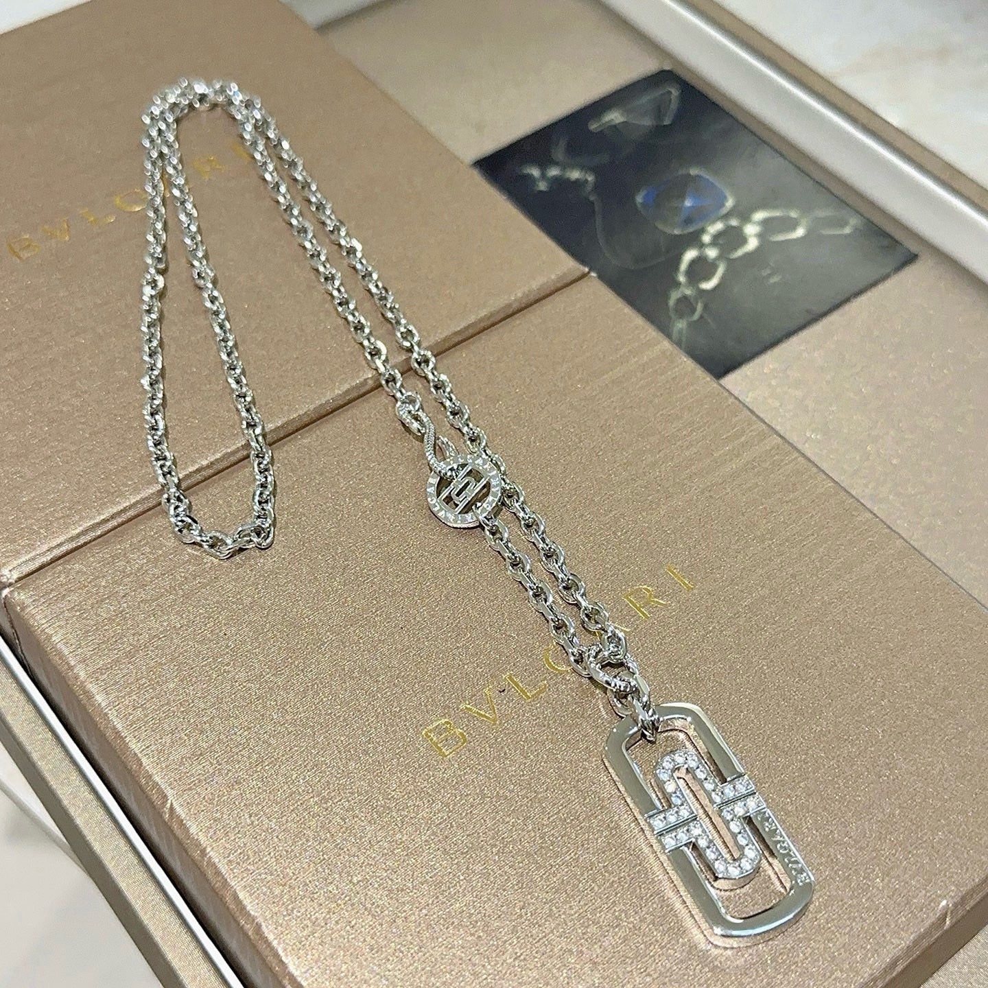 Bvlgari 宝格丽项链V金材质 BVLGARI宝格丽 DIVAS‘ DREAM 系列 品相完美