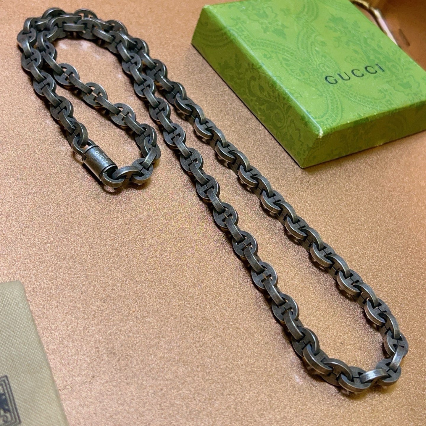 Gucci 不爆不发 抖音带货 首选 𝐆𝐮𝐜𝐜𝐢古驰项链最新款链条档次更高 Anger Forest系列双g古驰新品艺术风格 项链 长度60cm