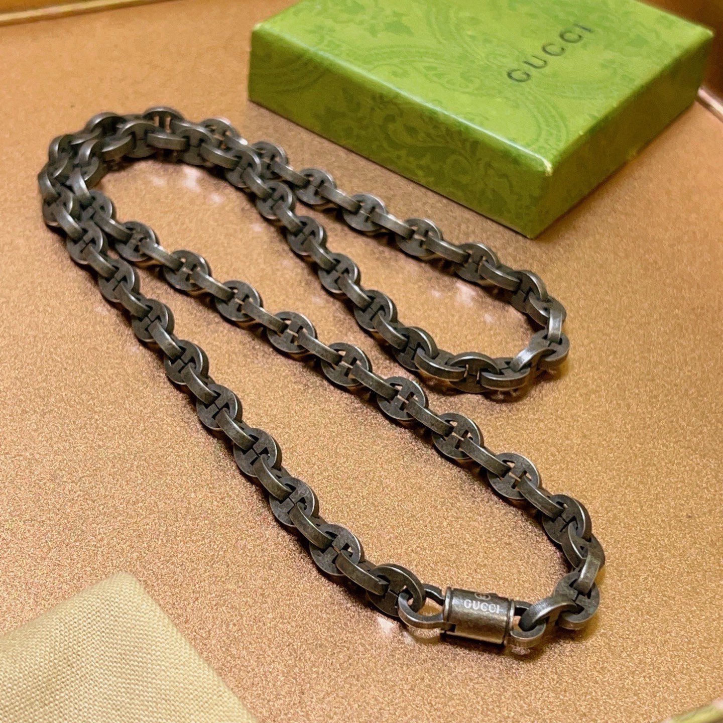 Gucci 不爆不发 抖音带货 首选 𝐆𝐮𝐜𝐜𝐢古驰项链最新款链条档次更高 Anger Forest系列双g古驰新品艺术风格 项链 长度60cm