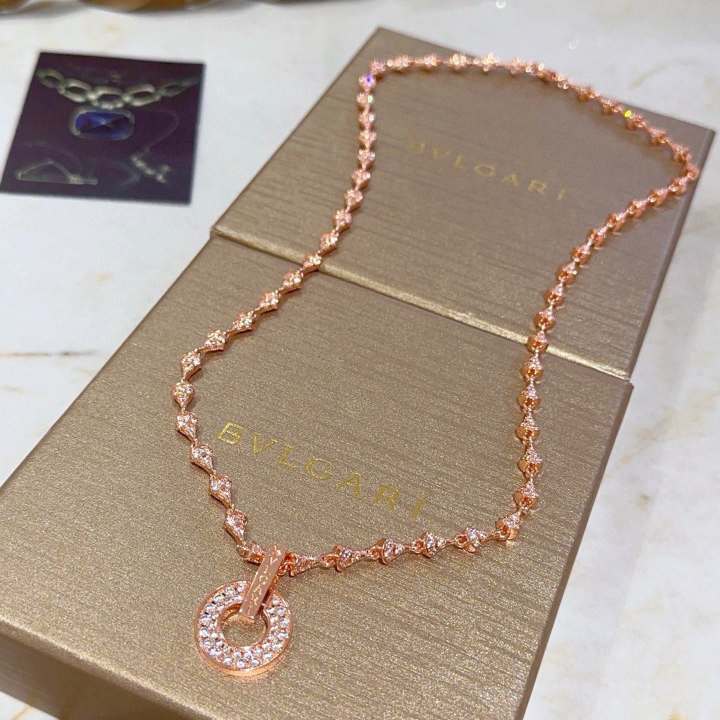 Bvlgari 宝格丽项链V金材质 BVLGARI宝格丽 DIVAS‘ DREAM 系列 品相完美