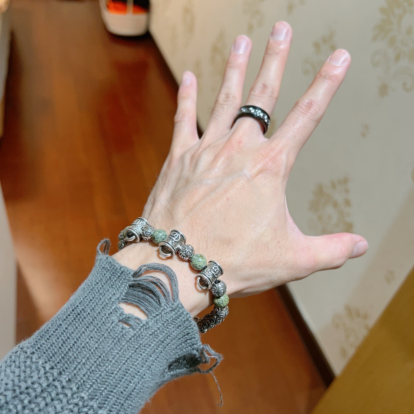 𝐆𝐮𝐜𝐜𝐢古驰手链男女同款 最新款搭配手链档次更高明星同款Anger Forest系列双g玛瑙水晶手链尺