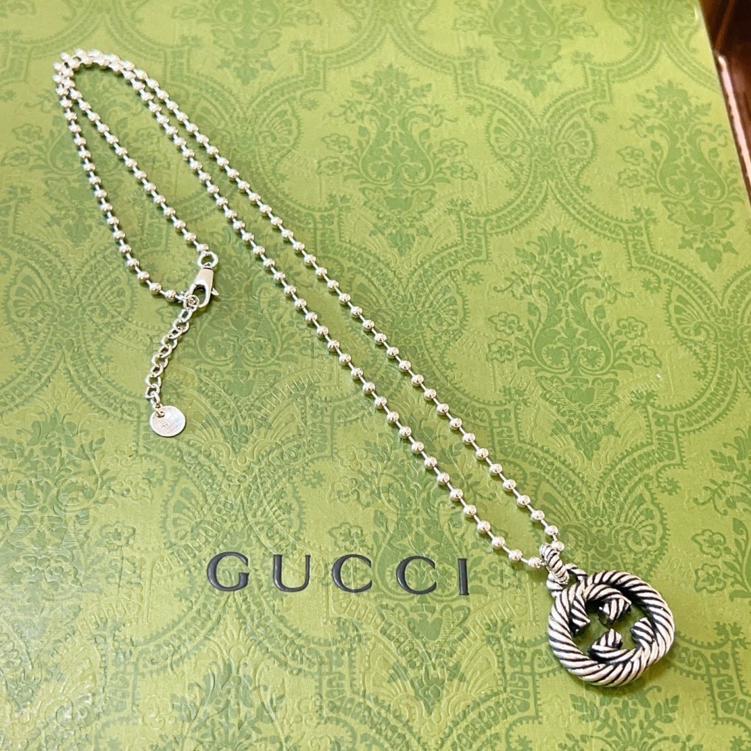 Gucci 不爆不发 抖音带货 首选 𝐆𝐮𝐜𝐜𝐢古驰项链最新款链条档次更高 Anger Forest系列双g古驰艺术风格 项链