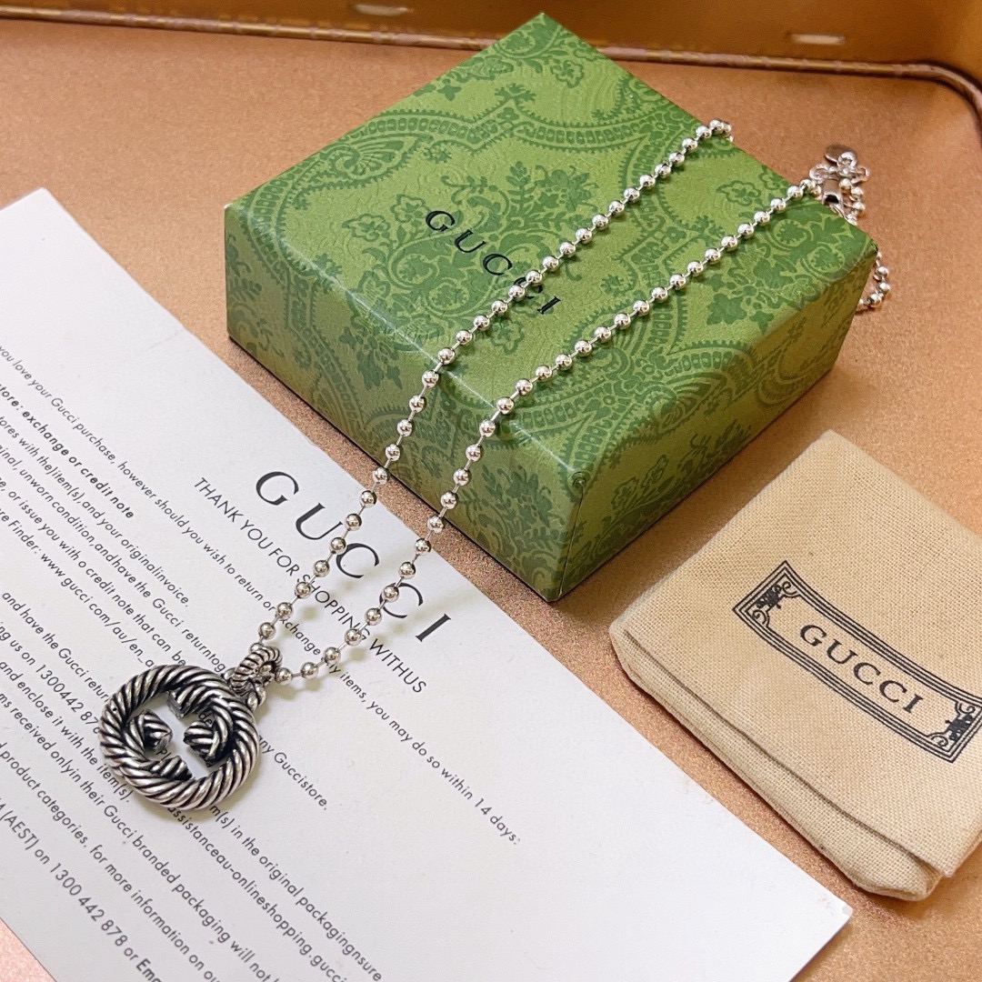 Gucci 不爆不发 抖音带货 首选 𝐆𝐮𝐜𝐜𝐢古驰项链最新款链条档次更高 Anger Forest系列双g古驰艺术风格 项链