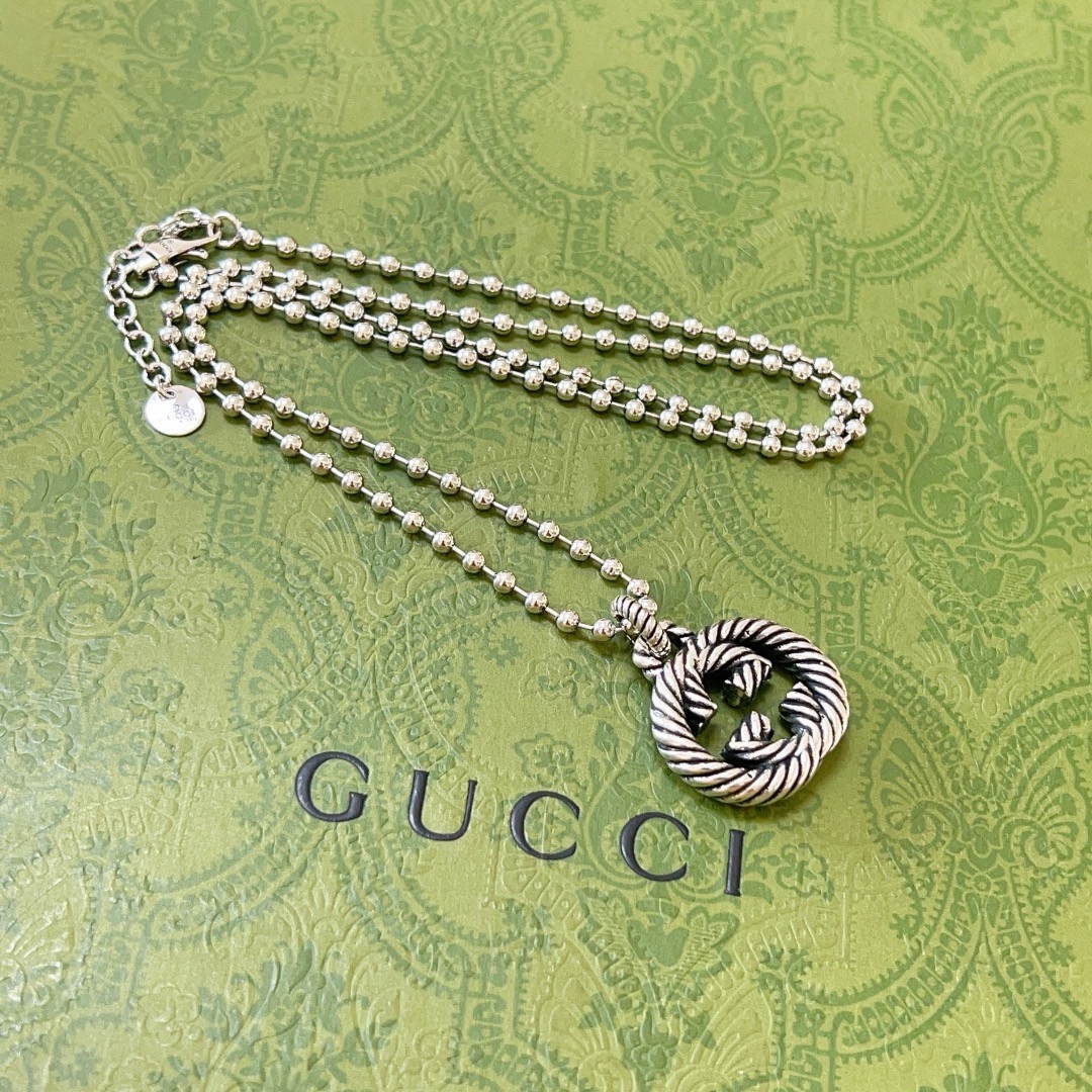 Gucci 不爆不发 抖音带货 首选 𝐆𝐮𝐜𝐜𝐢古驰项链最新款链条档次更高 Anger Forest系列双g古驰艺术风格 项链