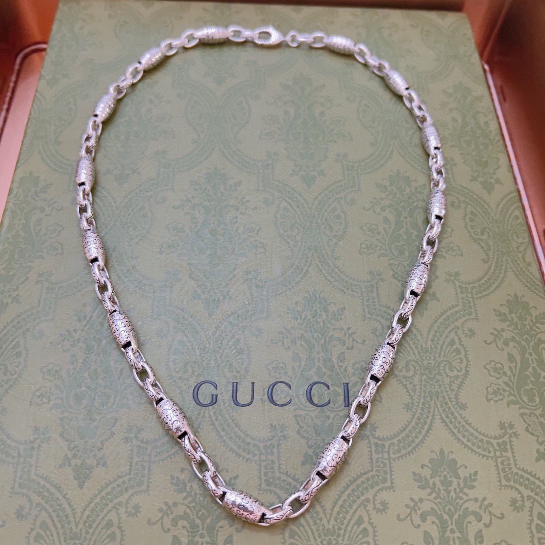 Gucci 奢华款𝐆𝐮𝐜𝐜𝐢古驰项链最新款链条档次更高