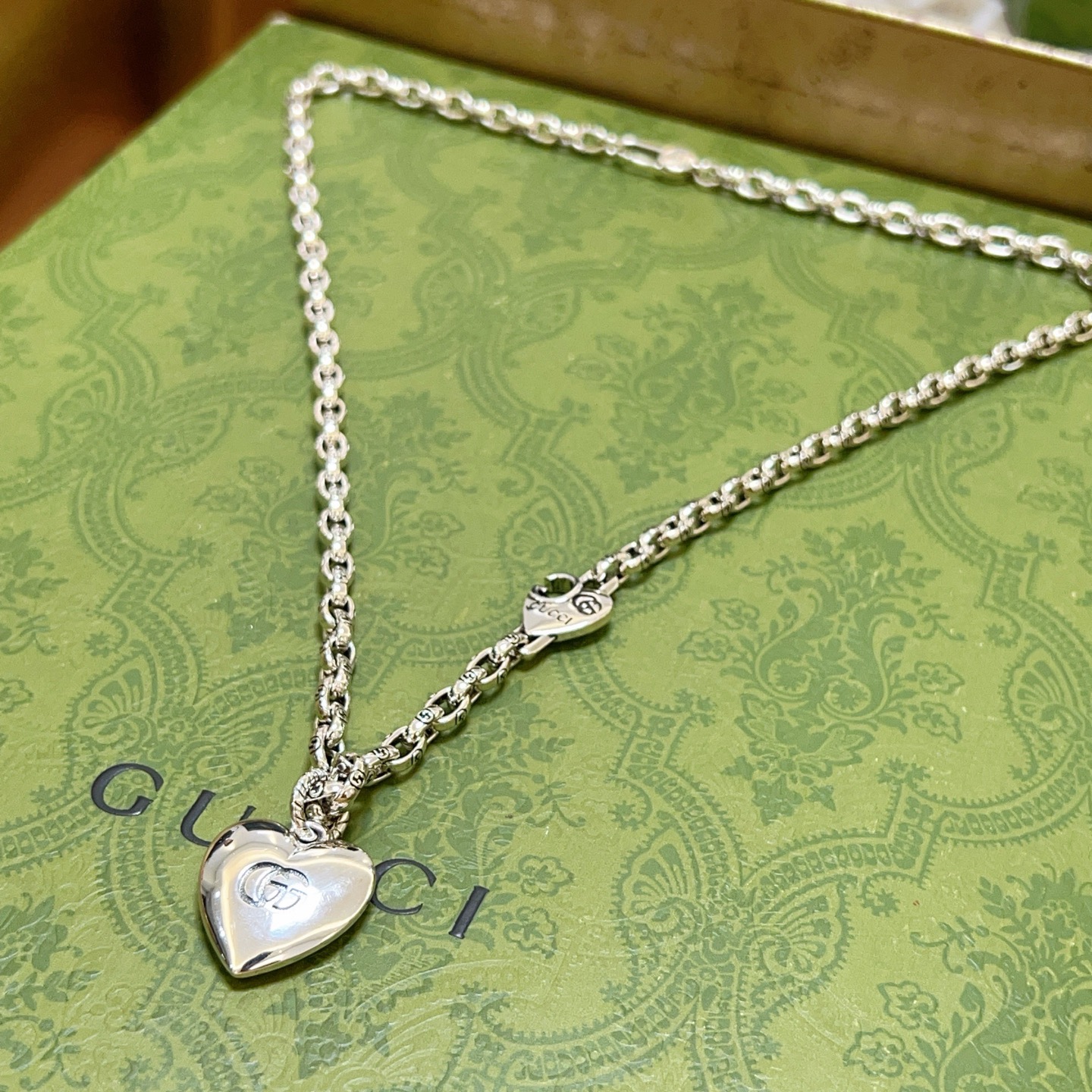 𝐆𝐮𝐜𝐜𝐢古驰项链最新款链条档次更高明星同款Anger Forest系列双G经典款项链系列复古银项链链长