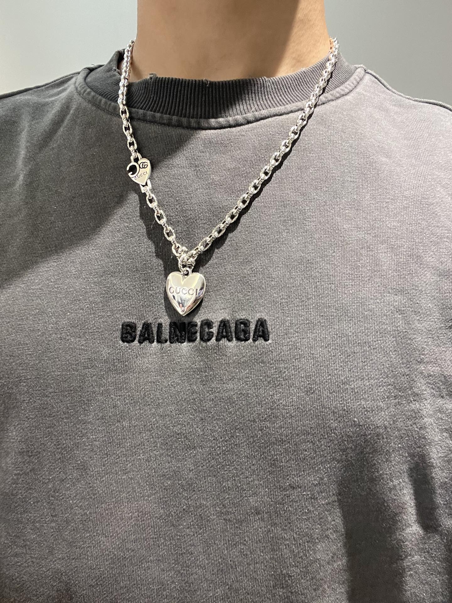 𝐆𝐮𝐜𝐜𝐢古驰项链最新款链条档次更高明星同款Anger Forest系列双G经典款项链系列复古银项链链长