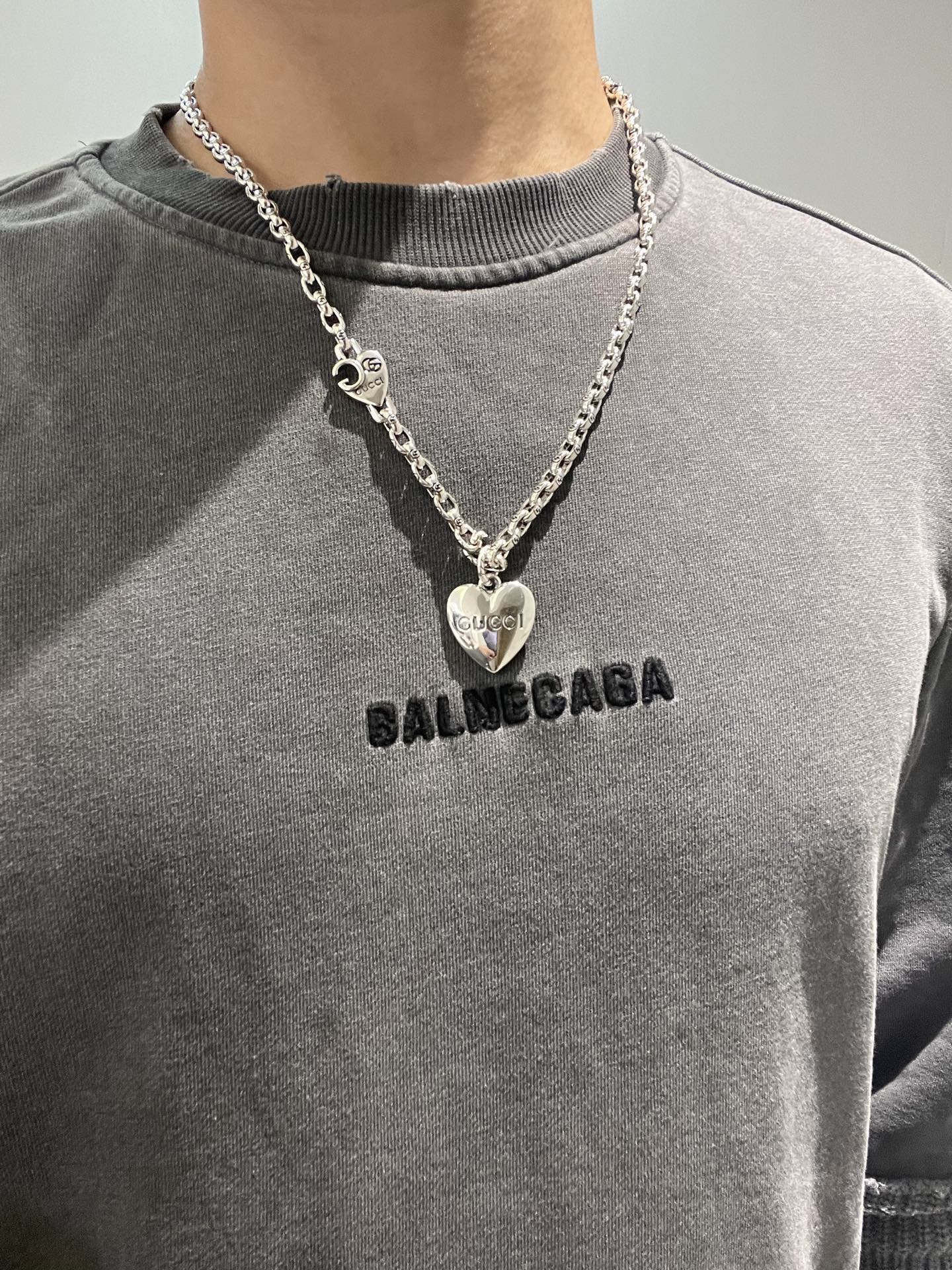 𝐆𝐮𝐜𝐜𝐢古驰项链最新款链条档次更高明星同款Anger Forest系列双G经典款项链系列复古银项链链长