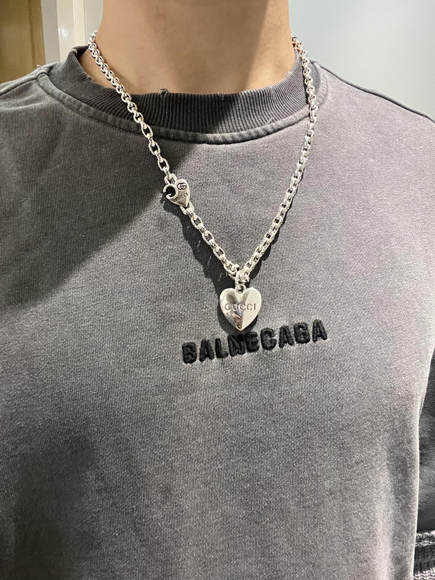 𝐆𝐮𝐜𝐜𝐢古驰项链最新款链条档次更高明星同款Anger Forest系列双G经典款项链系列复古银项链链长