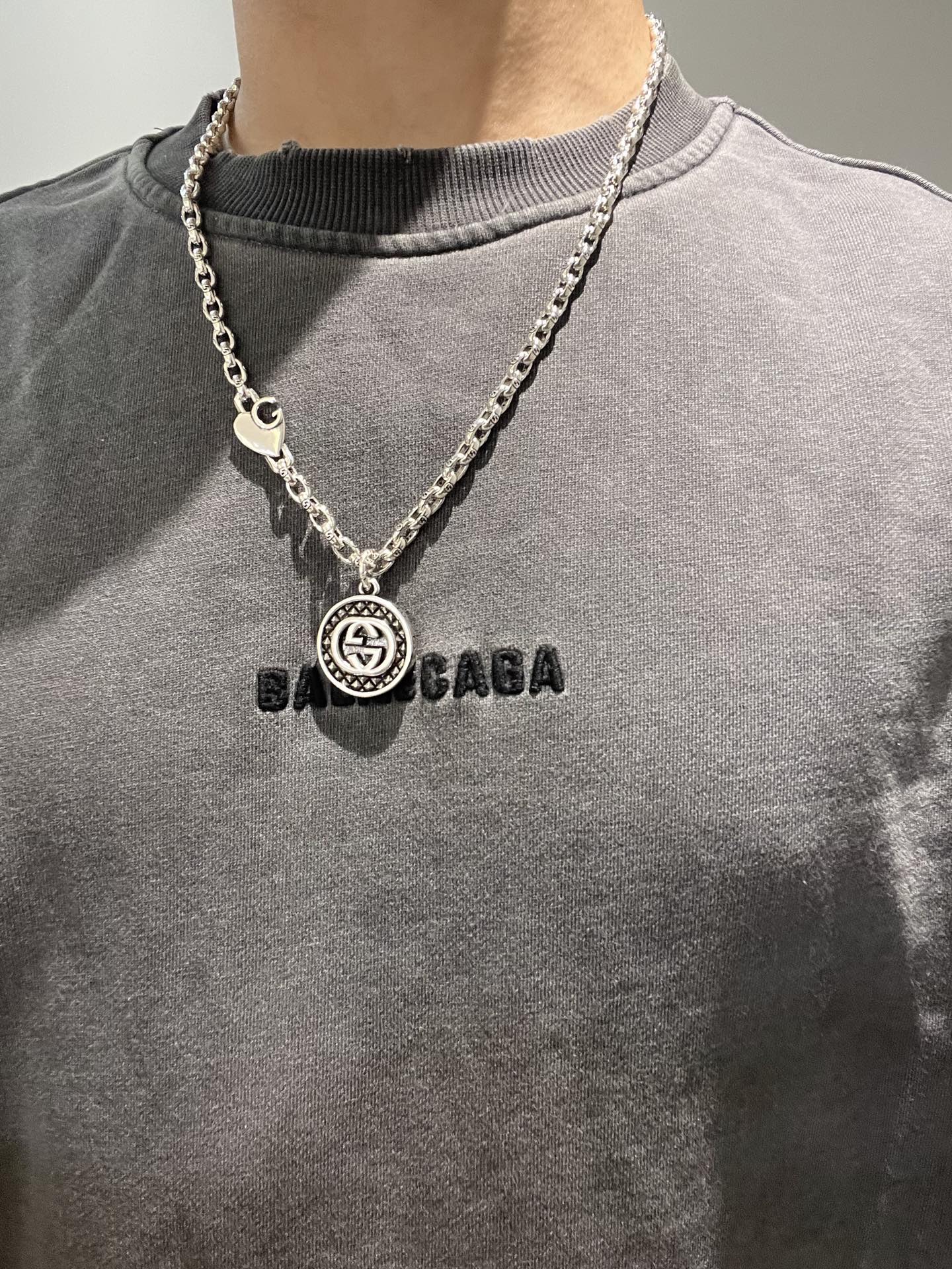 𝐆𝐮𝐜𝐜𝐢古驰项链最新款链条档次更高明星同款Anger Forest系列双G经典款项链系列复古银项链链长