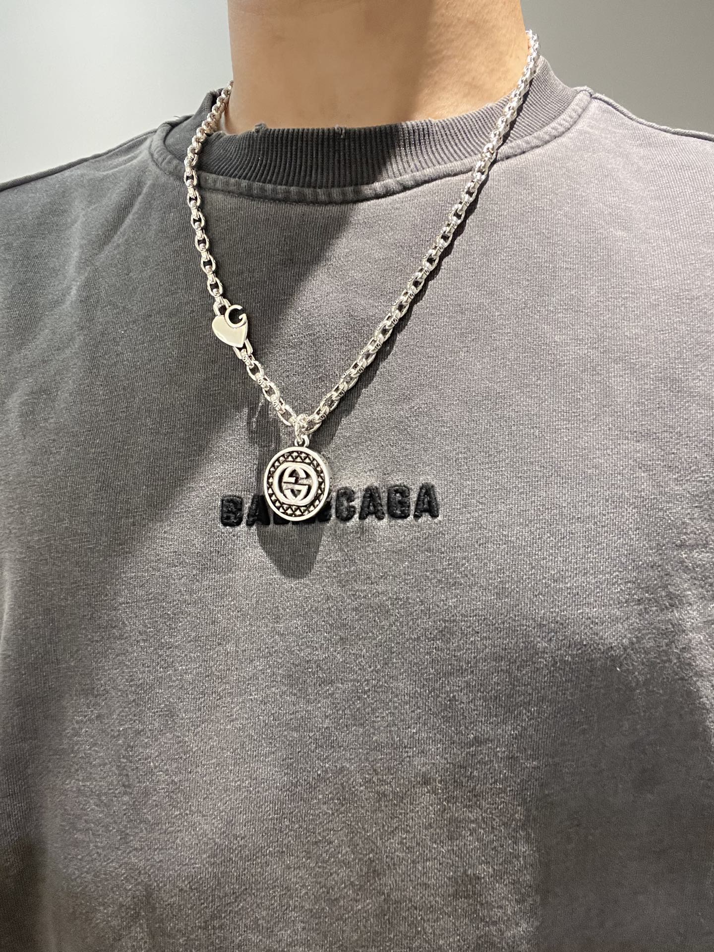 𝐆𝐮𝐜𝐜𝐢古驰项链最新款链条档次更高明星同款Anger Forest系列双G经典款项链系列复古银项链链长