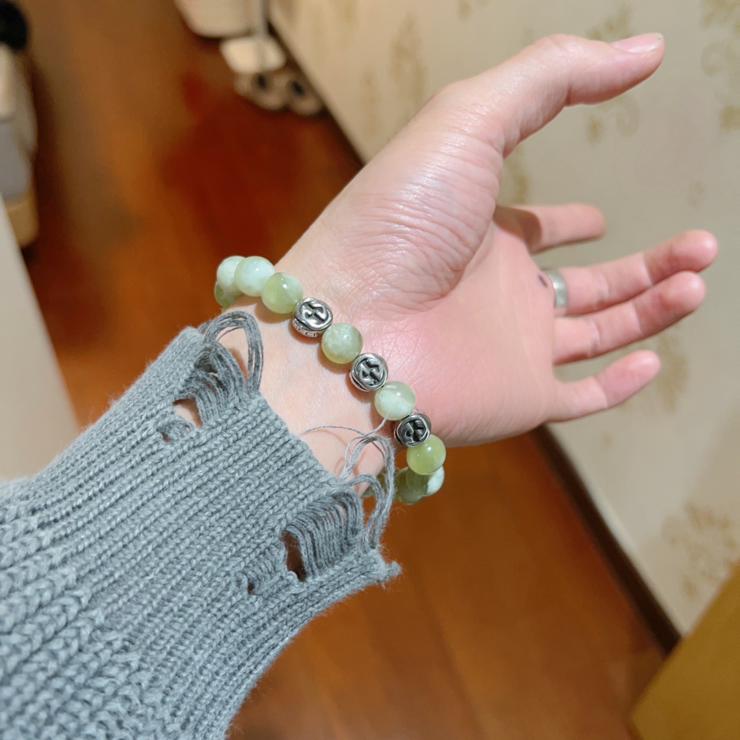 Gucci 𝐆𝐮𝐜𝐜𝐢古驰手链 最新款天然菩提奶盖石手链档次更高 Anger Forest系列双g手链 高贵天然石