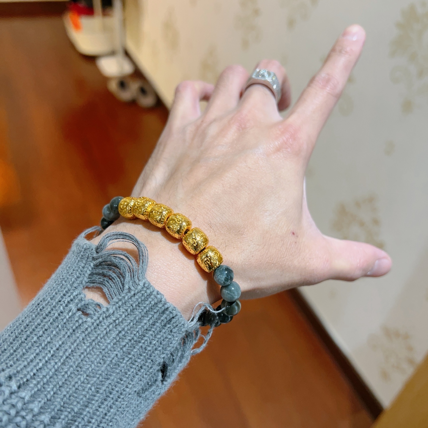 Gucci 𝐆𝐮𝐜𝐜𝐢古驰手链 最新款天然石手链档次更高 Anger Forest系列双g手链