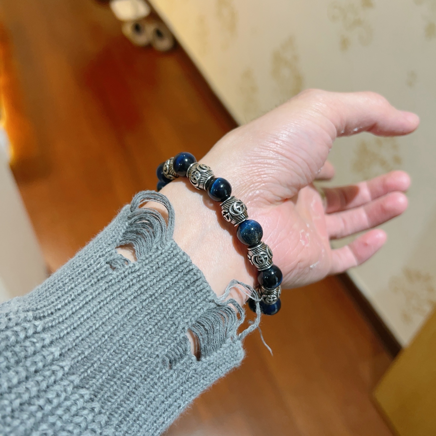 Gucci 𝐆𝐮𝐜𝐜𝐢古驰手链 最新款天然石手链档次更高 Anger Forest系列双g手链