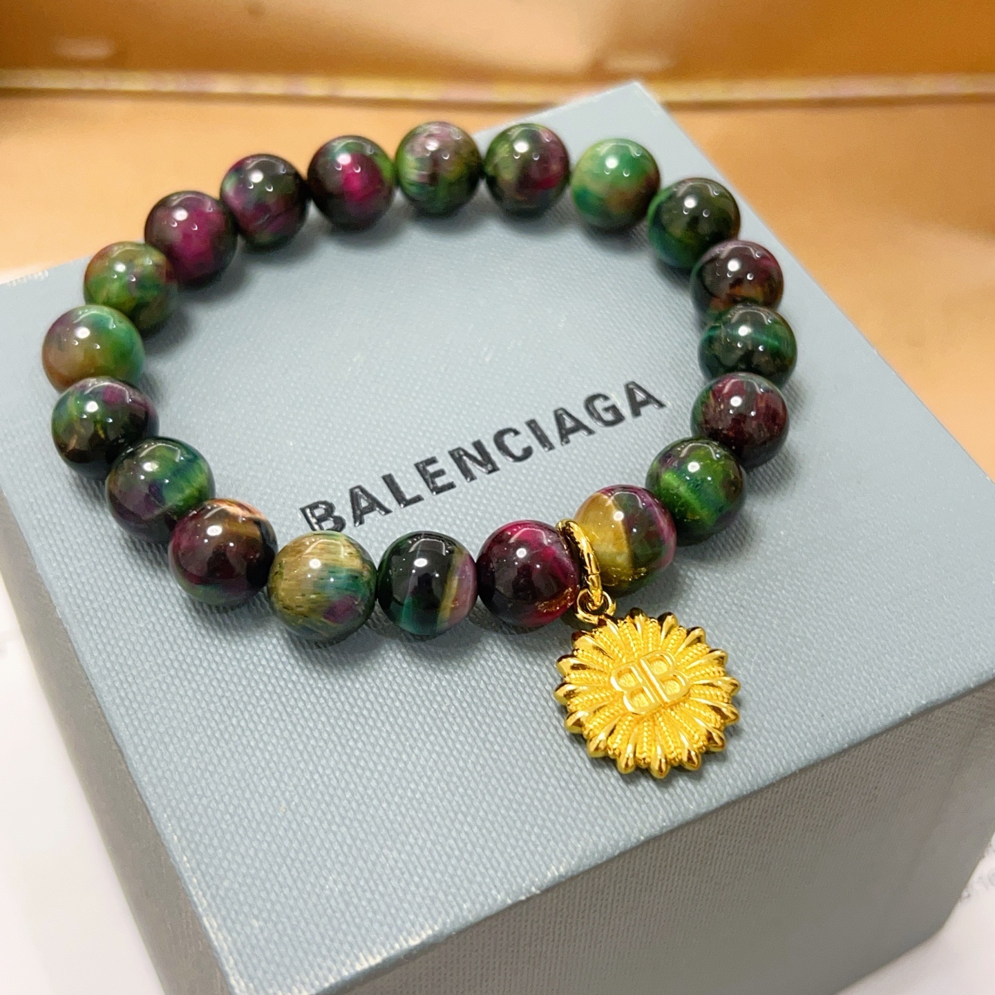 Counter Precision Version Natural Stone Tiger Eye Balenciaga Bracelet - Jewelry