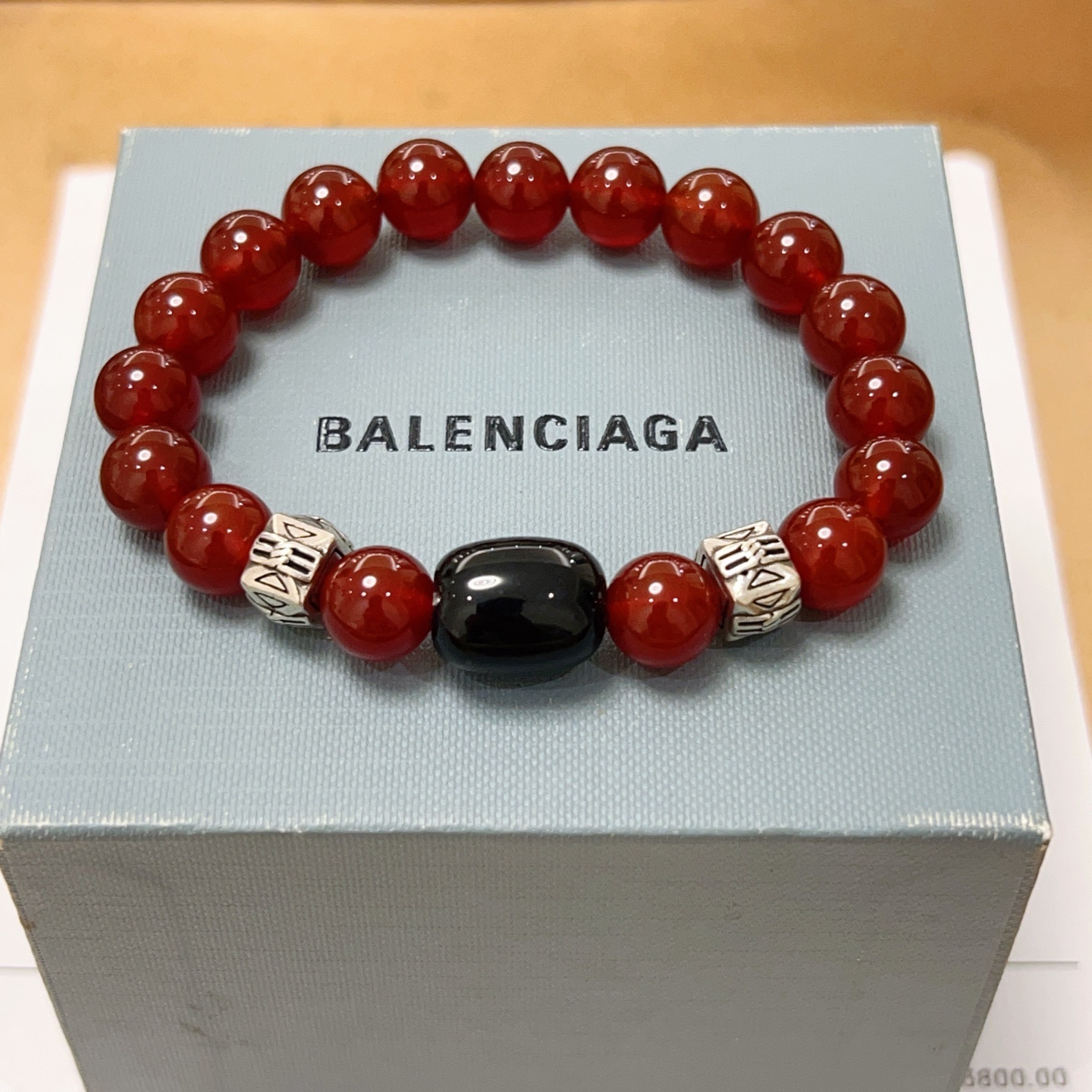 Counter Precision Version Natural Stone Red Agate Balenciaga Bracelet - Jewelry