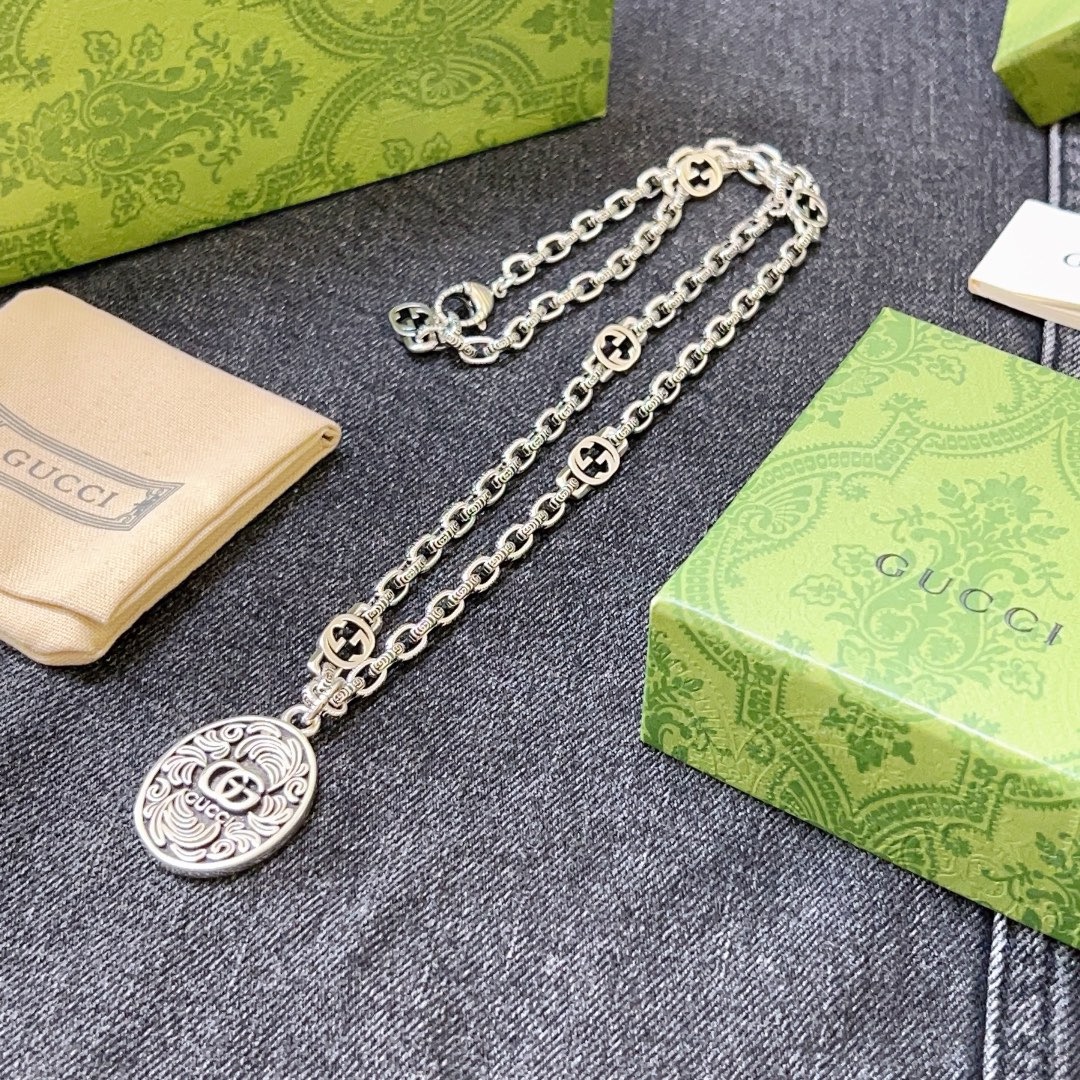 Gucci 𝐆𝐮𝐜𝐜𝐢古驰项链最新款链条男士搭配