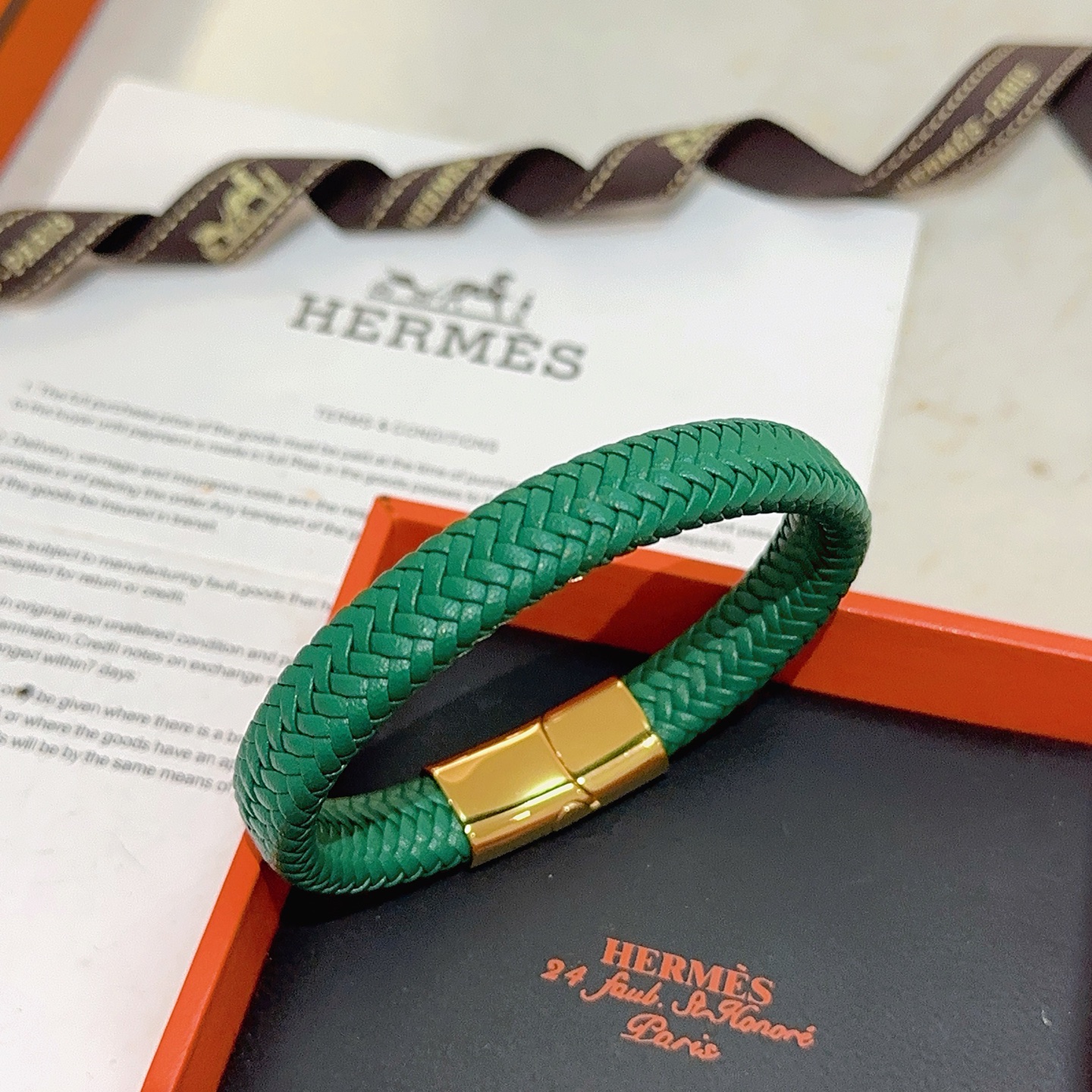 新品发售 👒🐎爱马仕手绳手环最新款纯手工编织牛皮材质档次更高H系列系列🎸经典款系列手链手绳 8