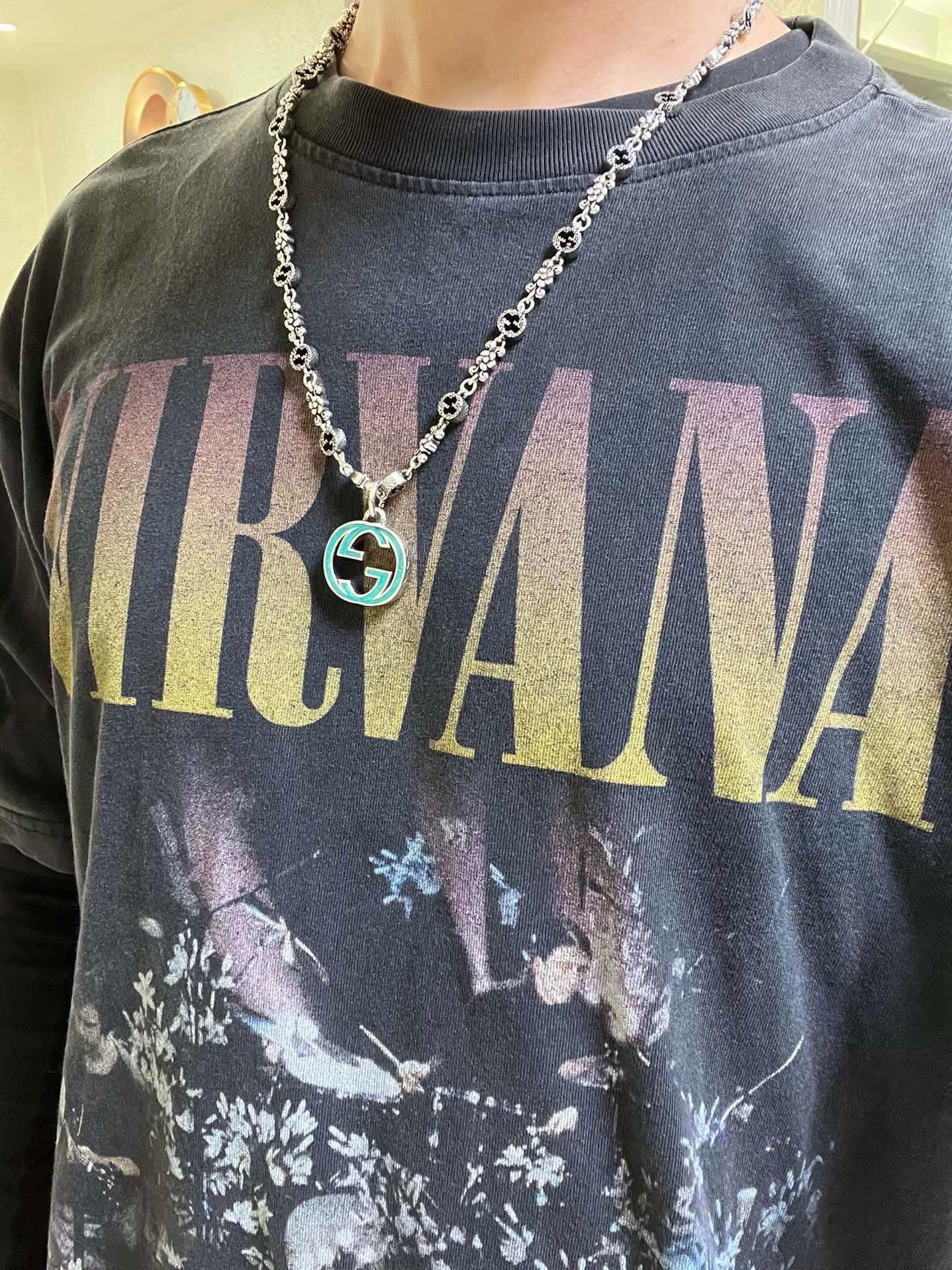 𝐆𝐮𝐜𝐜𝐢古驰项链最新款链条档次更高明星同款Anger Forest系列双G古驰项链古驰复古项链🪶欧美潮