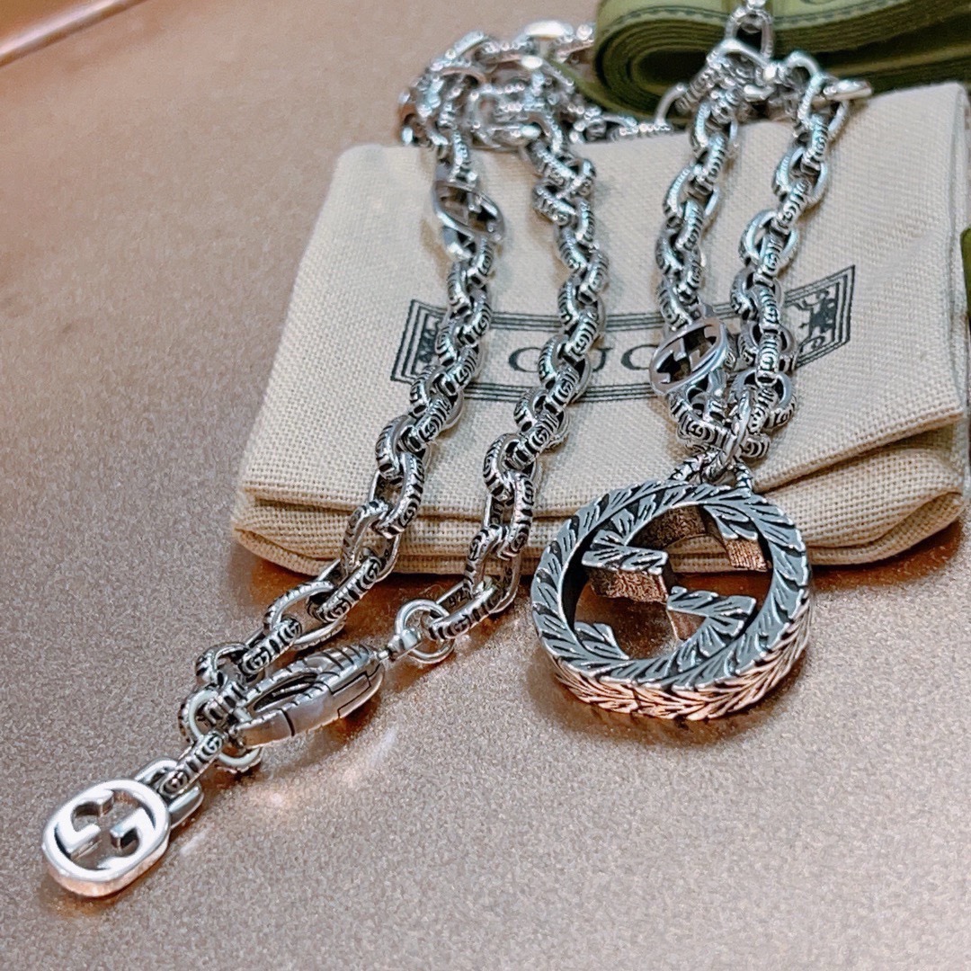 。。 不爆不发 抖音带货网红首选 𝐆𝐮𝐜𝐜𝐢古驰项链最新款链条档次更高明星同款Anger Forest系