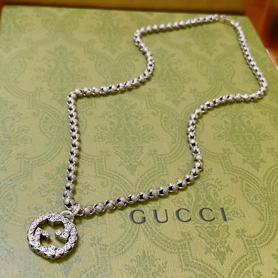 𝐆𝐮𝐜𝐜𝐢古驰项链最新款链条档次更高明星同款Anger Forest系列双G经典款项链系列古驰项链链长6