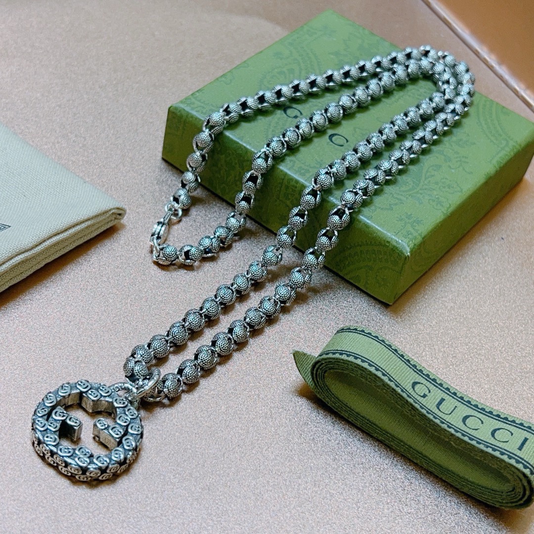 𝐆𝐮𝐜𝐜𝐢古驰项链最新款链条档次更高明星同款Anger Forest系列双G经典款项链系列古驰项链链长6