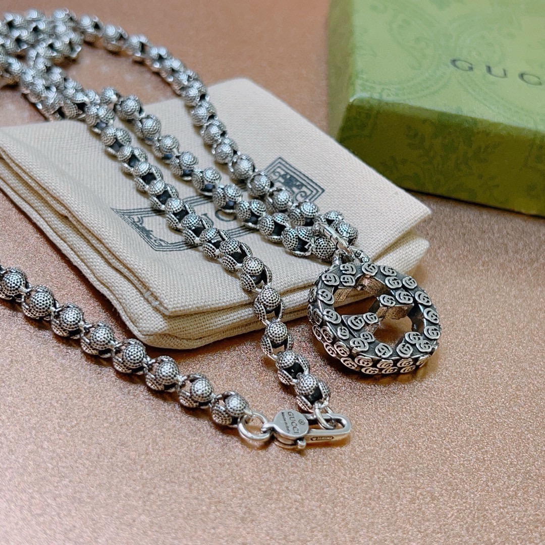 𝐆𝐮𝐜𝐜𝐢古驰项链最新款链条档次更高明星同款Anger Forest系列双G经典款项链系列古驰项链链长6